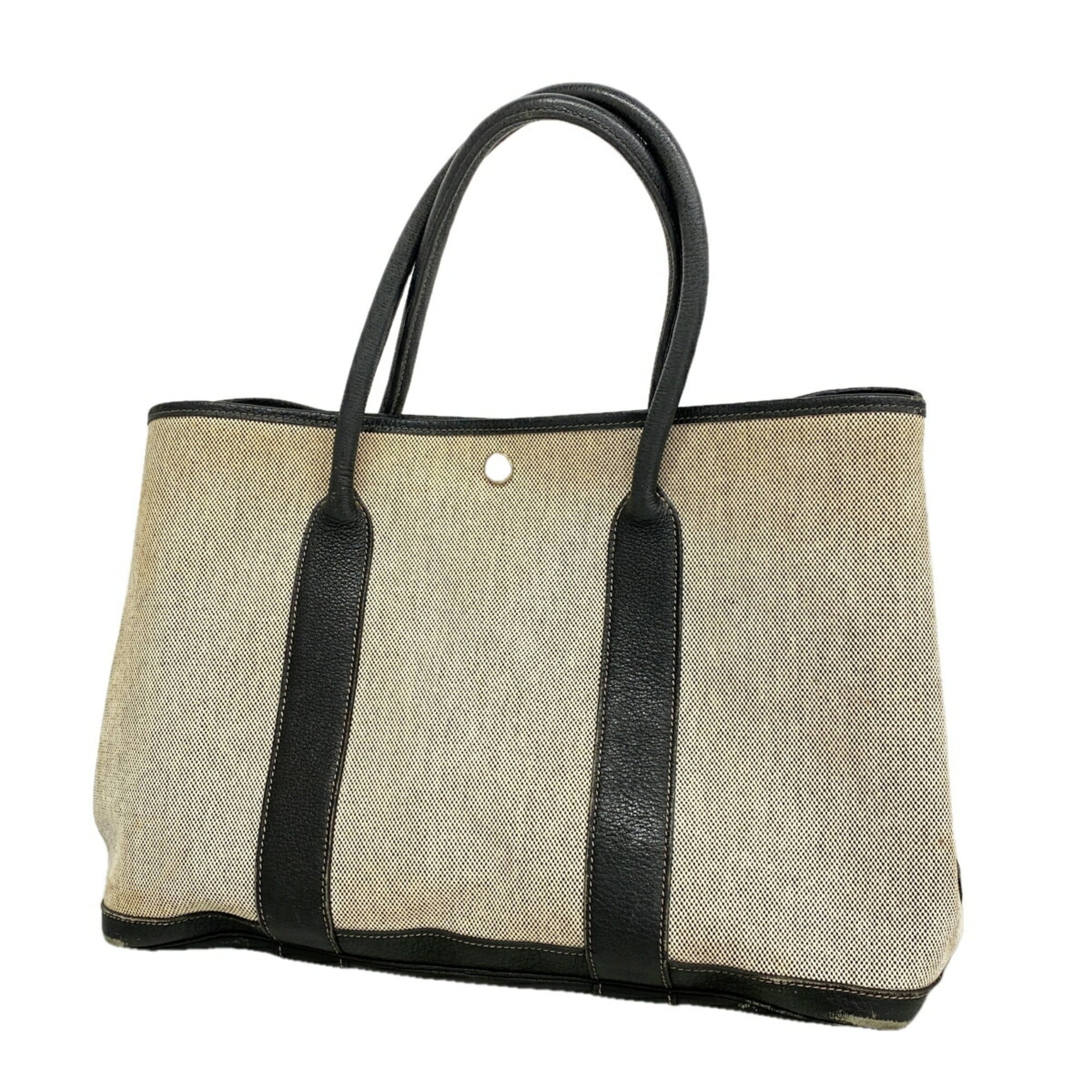 Hermes Black Toile H Tote Bag (Pre-Owned)