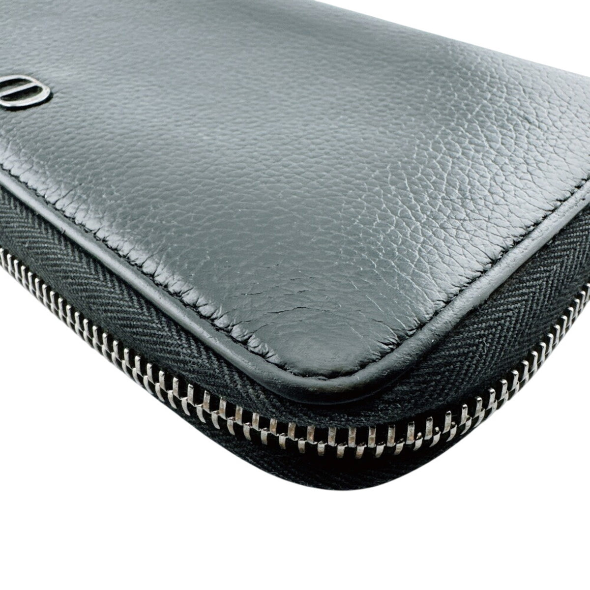 Christian Dior Black Leather Long Wallet (Bi-Fold) (Pre-Owned)