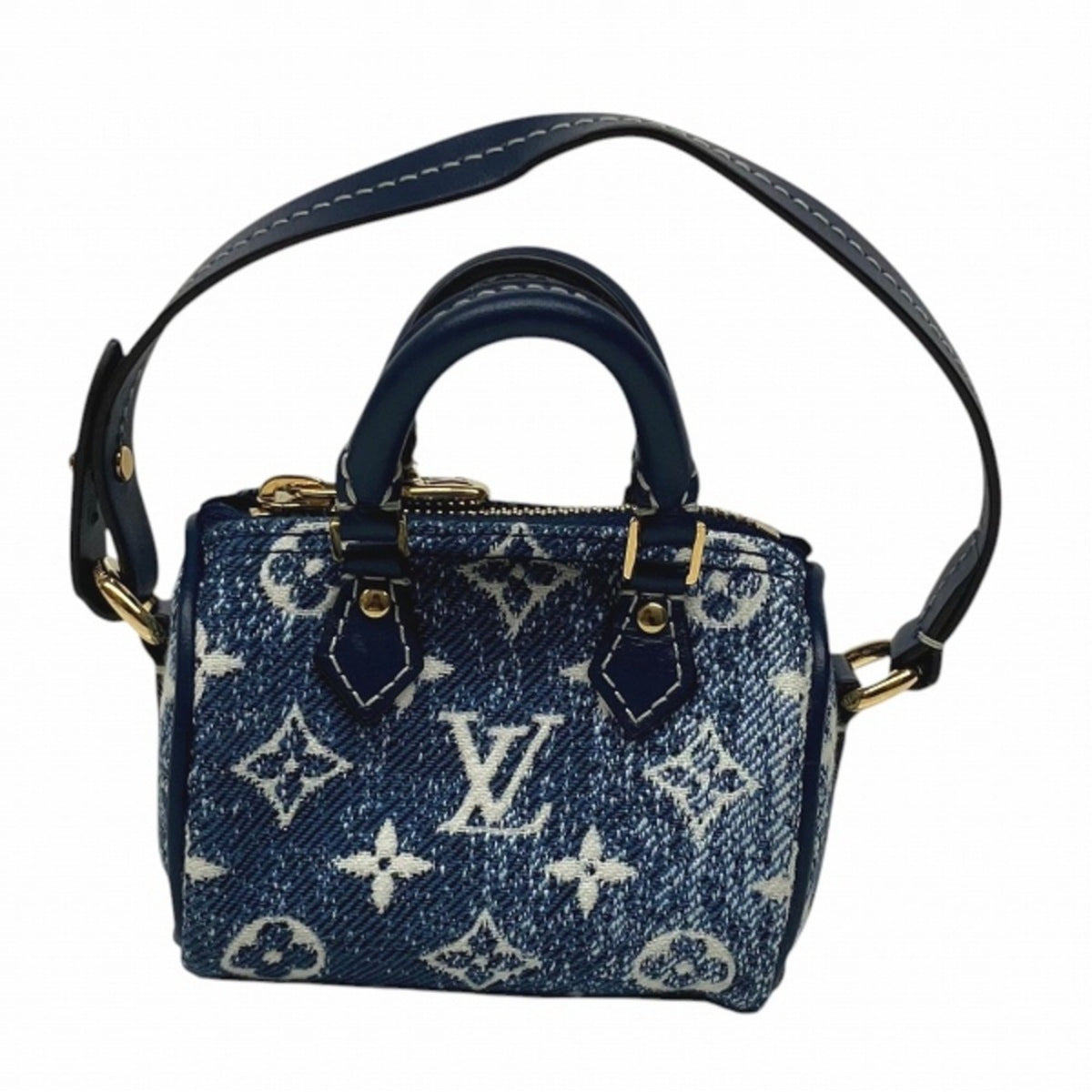 Louis Vuitton Blue Monogram Canvas Handbag Shoulder Bag (Pre-Owned)