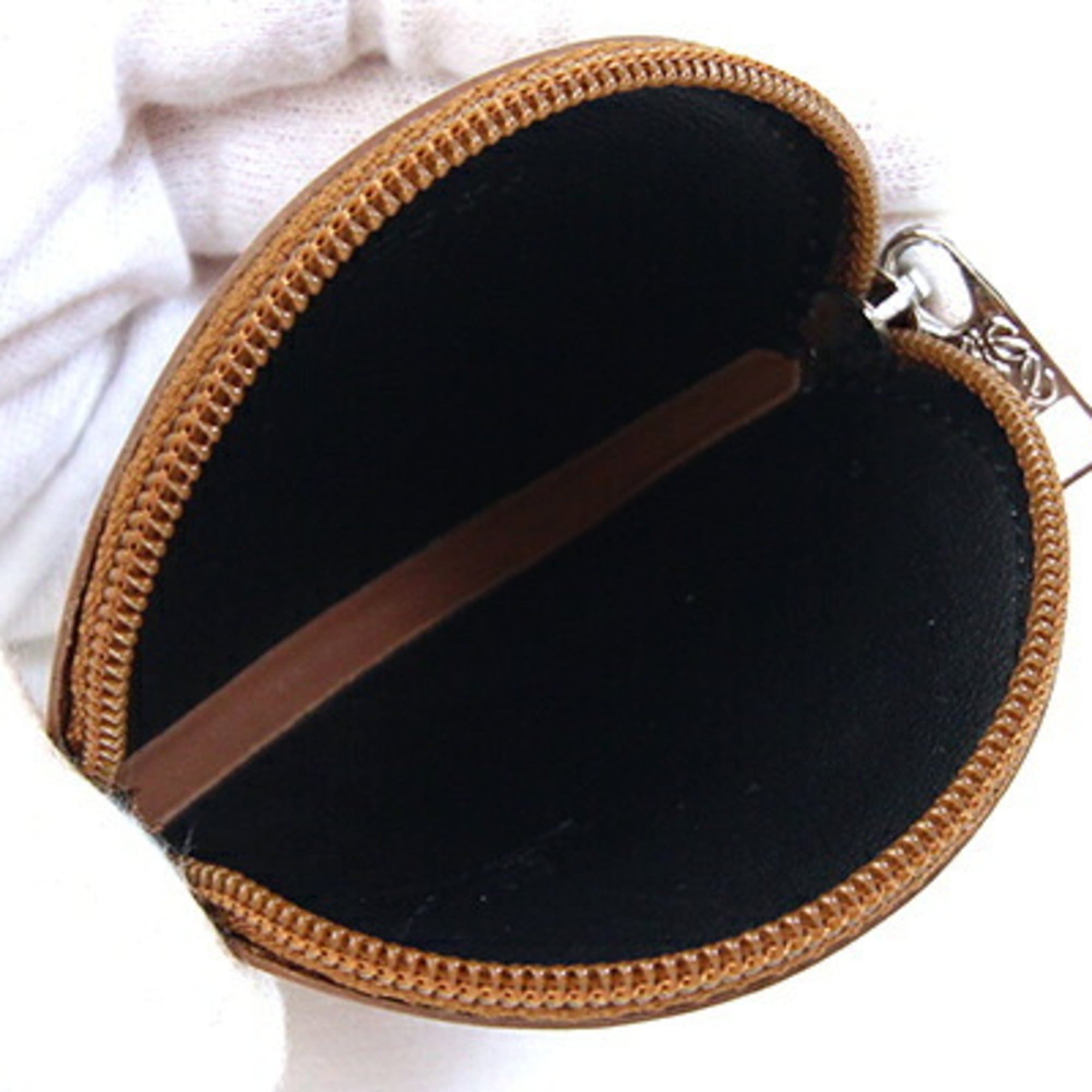 Loewe Brown Leather Coin Purse/Coin Case (Pre-Owned)