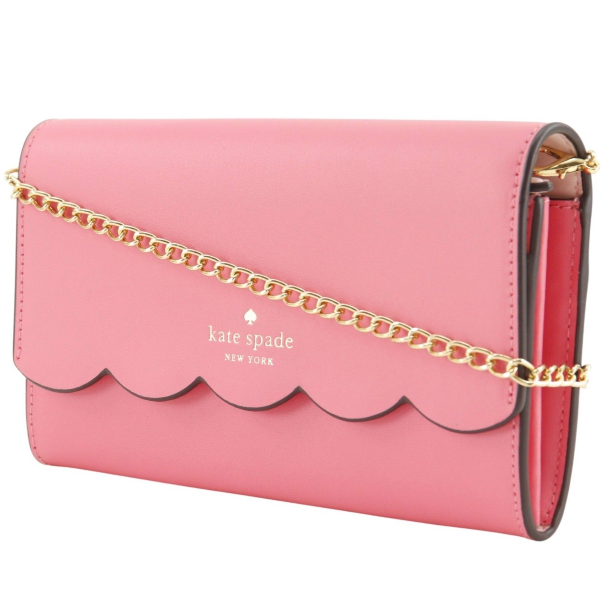 Kate Spade Pink Leather Chain/Shoulder Wallet (Pre-Owned)