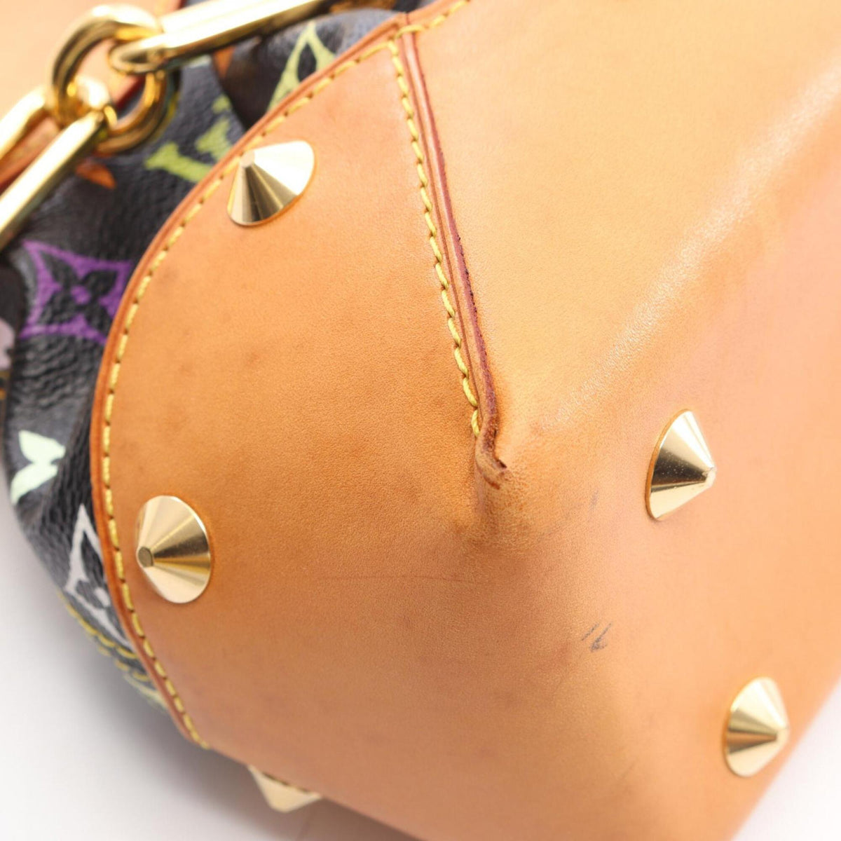 Louis Vuitton Black Noir Monogram Multicolore Coated Canvas Leather Handbag (Pre-Owned)