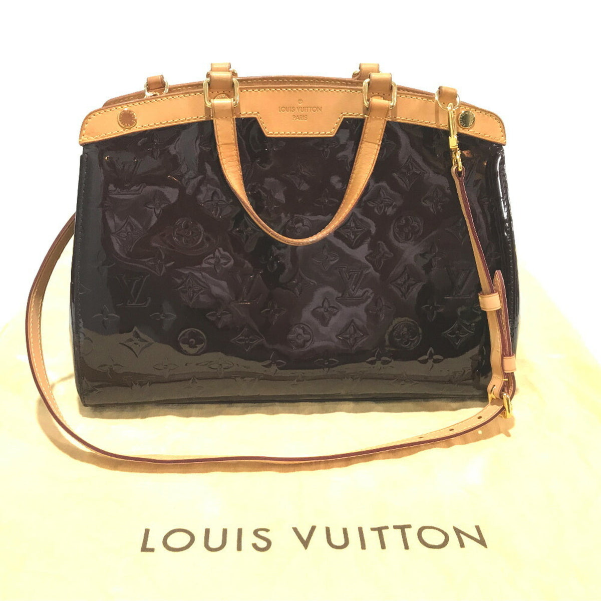 Louis Vuitton Purple Monogram Vernis Handbag Shoulder Bag (Pre-Owned)