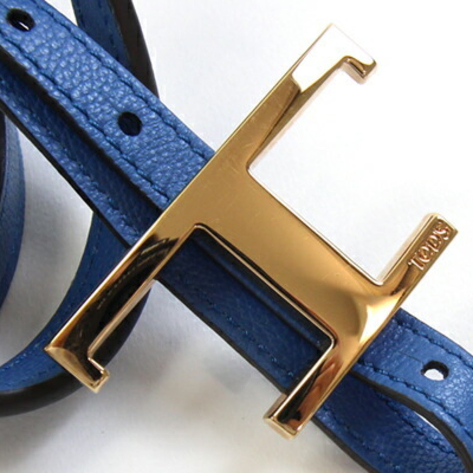 Tod's Blue Leather Handbag Shoulder Bag (Pre-Owned)