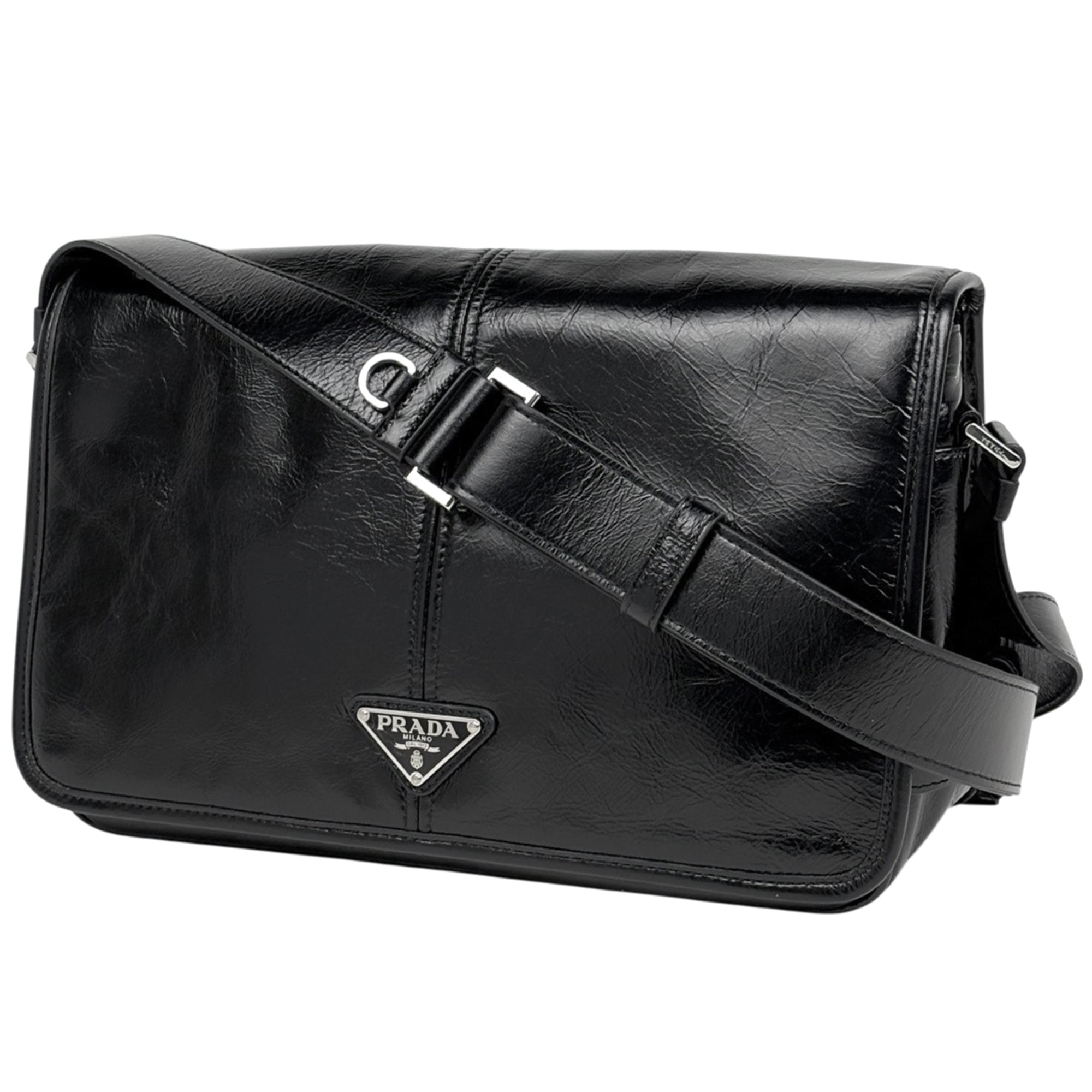 Prada Black Leather Shoulder Bag (Pre-Owned)