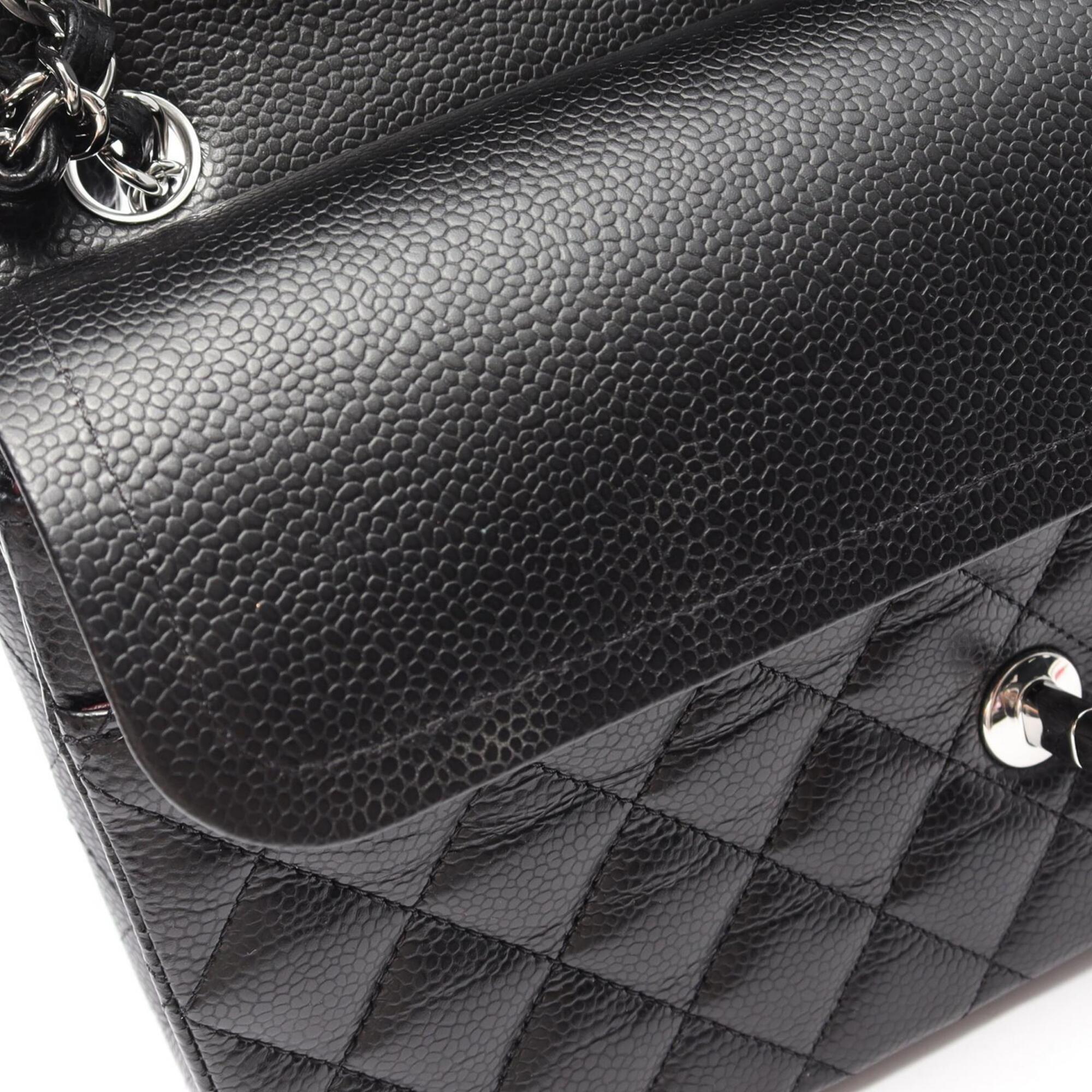 Chanel Black Grained Calfskin Shoulder Bag (Pre-Owned)