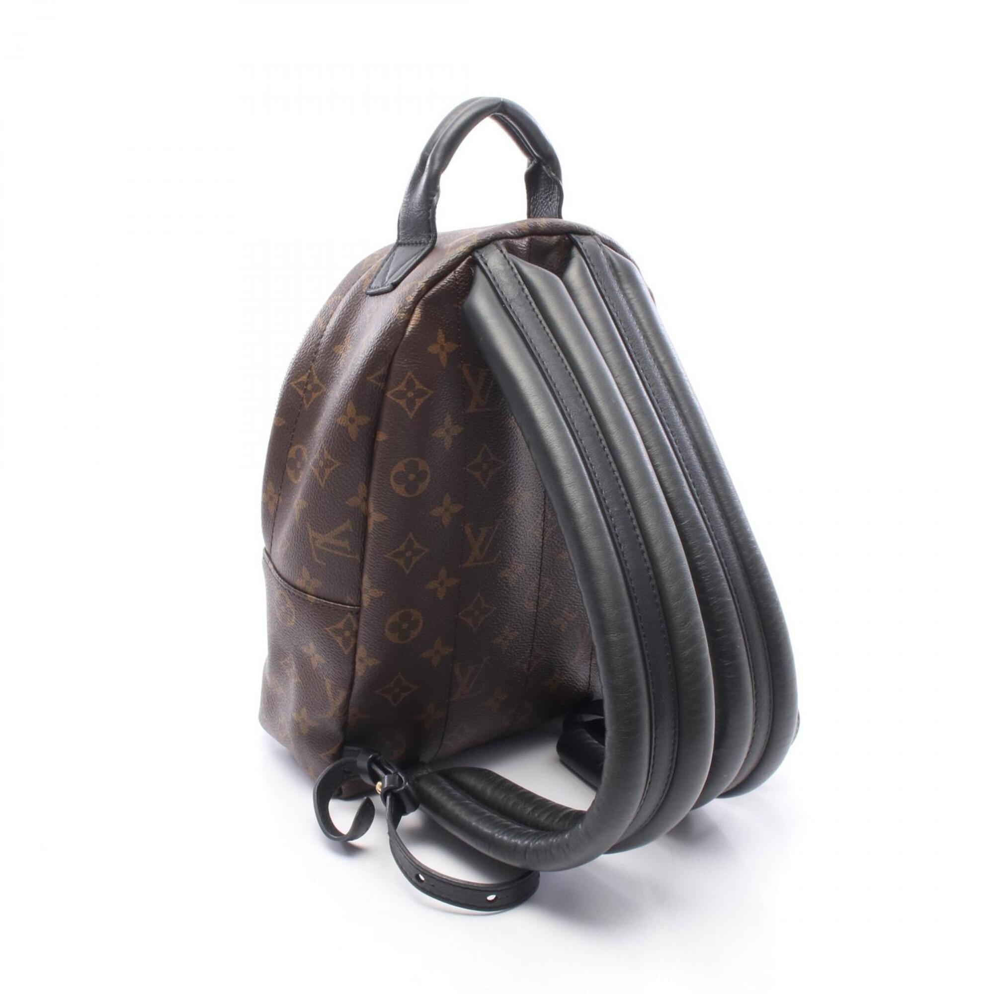 Louis Vuitton Black Brown Coated Canvas Pvc Monogram Leather Backpack Handbag (Pre-Owned)