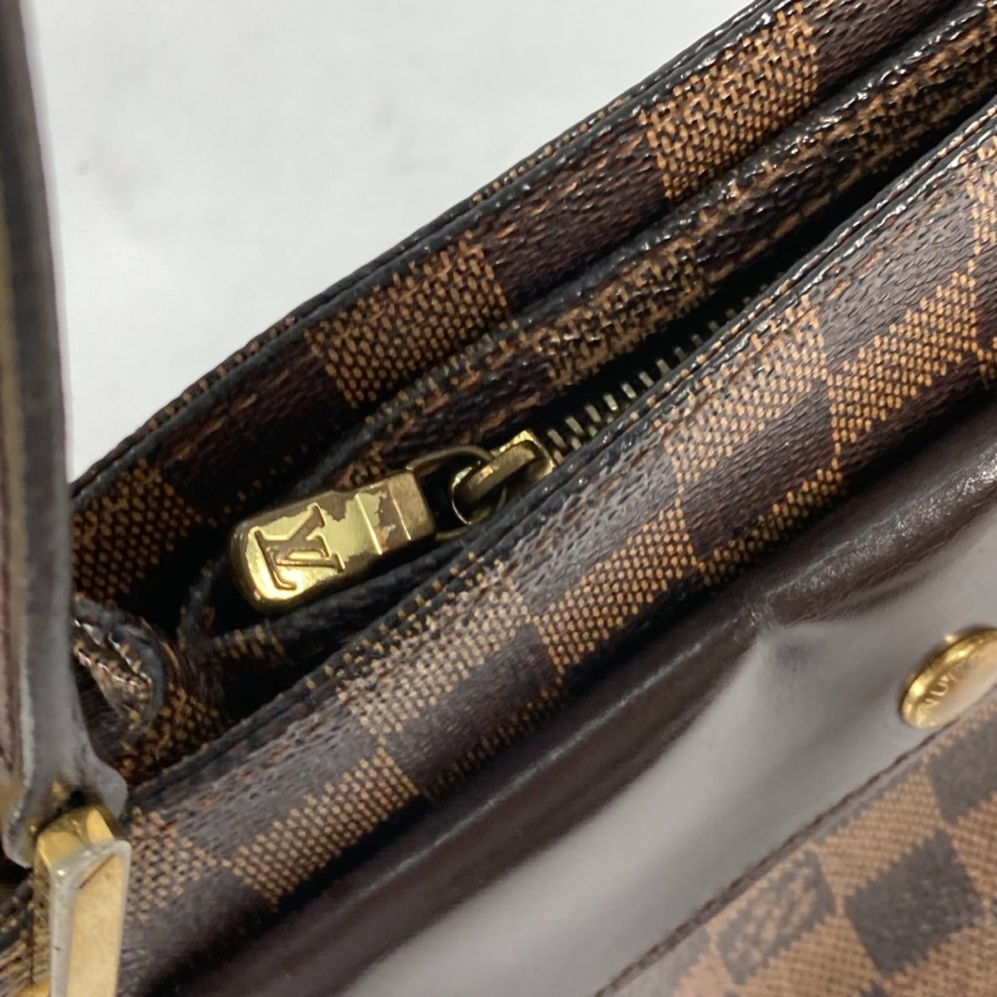Louis Vuitton Damier Brown Damier Canvas Ebene Damier Canvas Shoulder Bag (Pre-Owned)