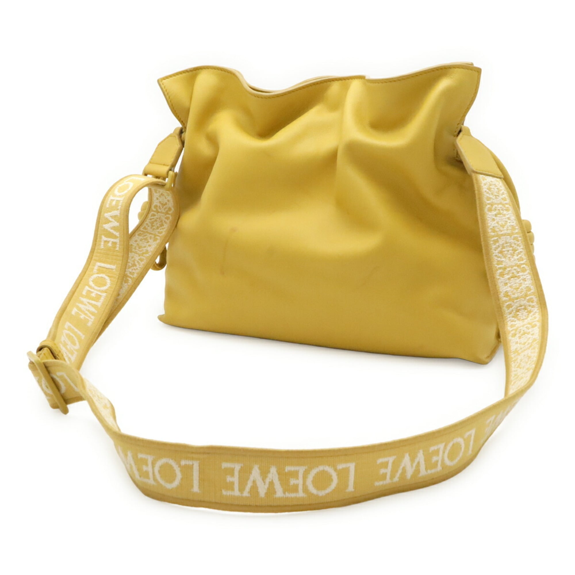 Loewe Yellow Nappa Leather Leather Pochette Shoulder Bag (Pre-Owned)