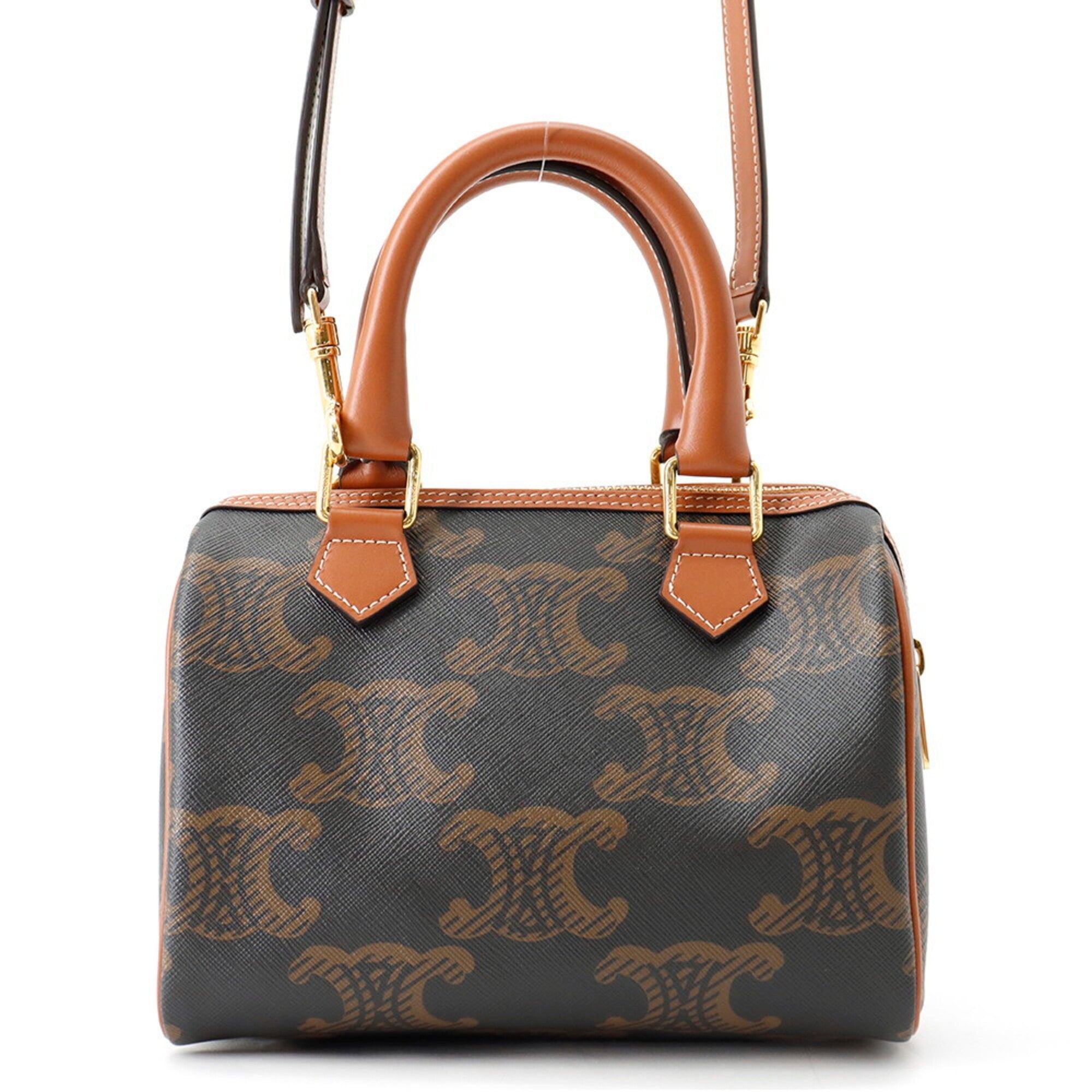 Celine Camel Pvc Leather Handbag Shoulder Bag (Pre-Owned)