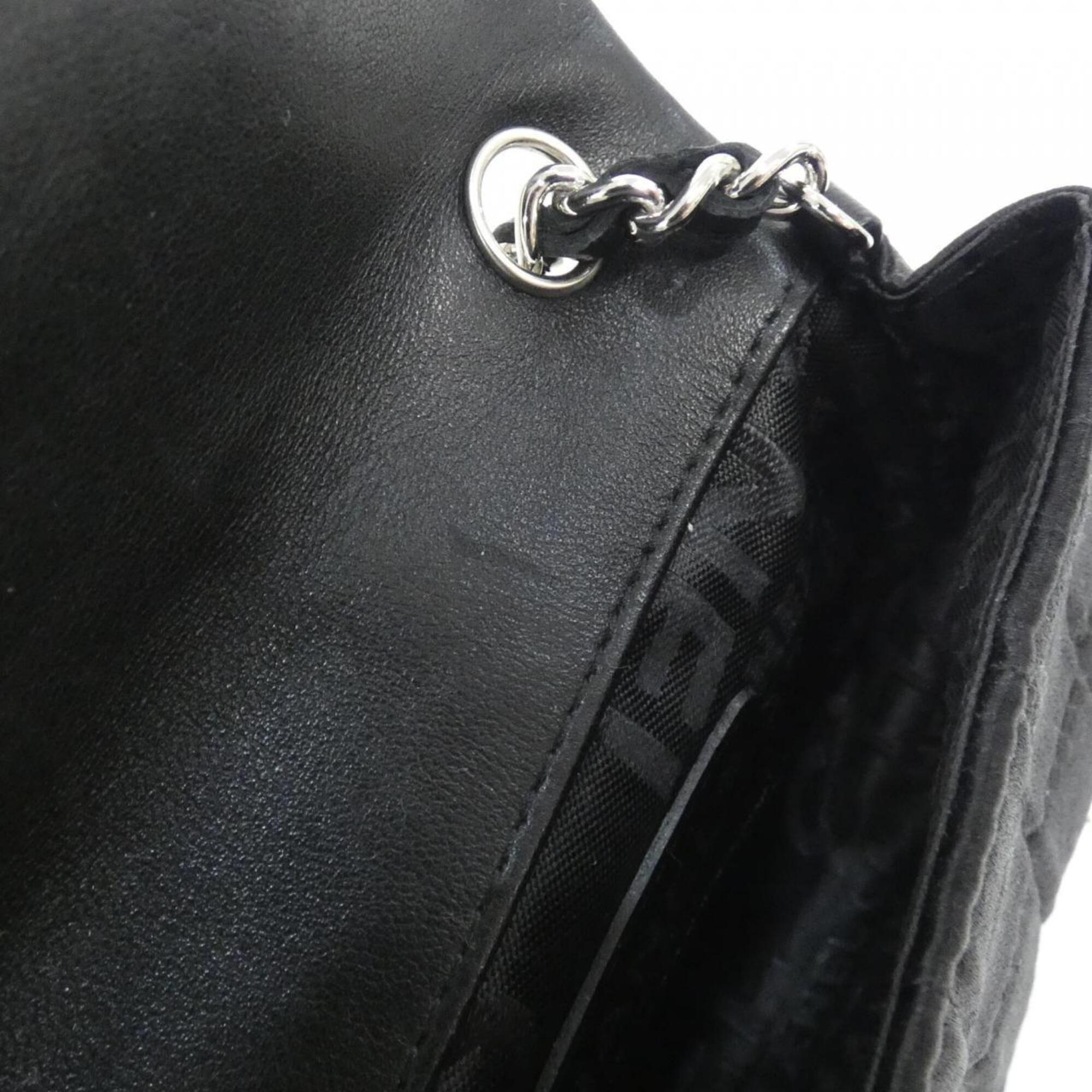 Chanel Black Silk Satin Shoulder Bag (Pre-Owned)