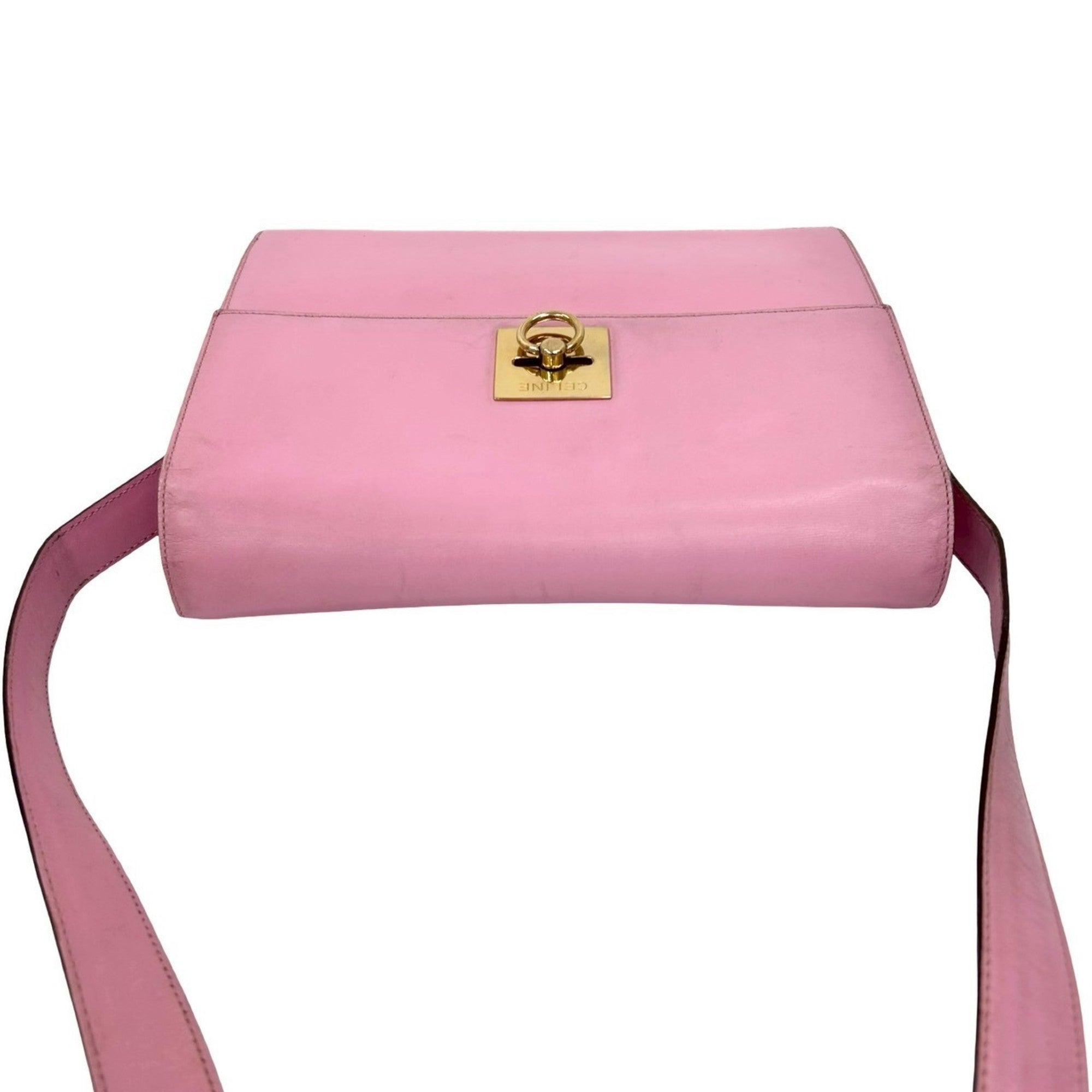 Celine Pink Leather Pochette Shoulder Bag (Pre-Owned)