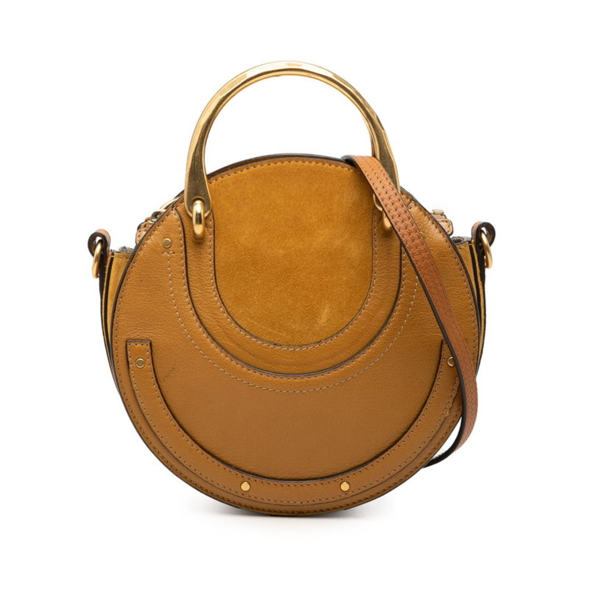 Chloé Brown Leather Suede Handbag Shoulder Bag (Pre-Owned)