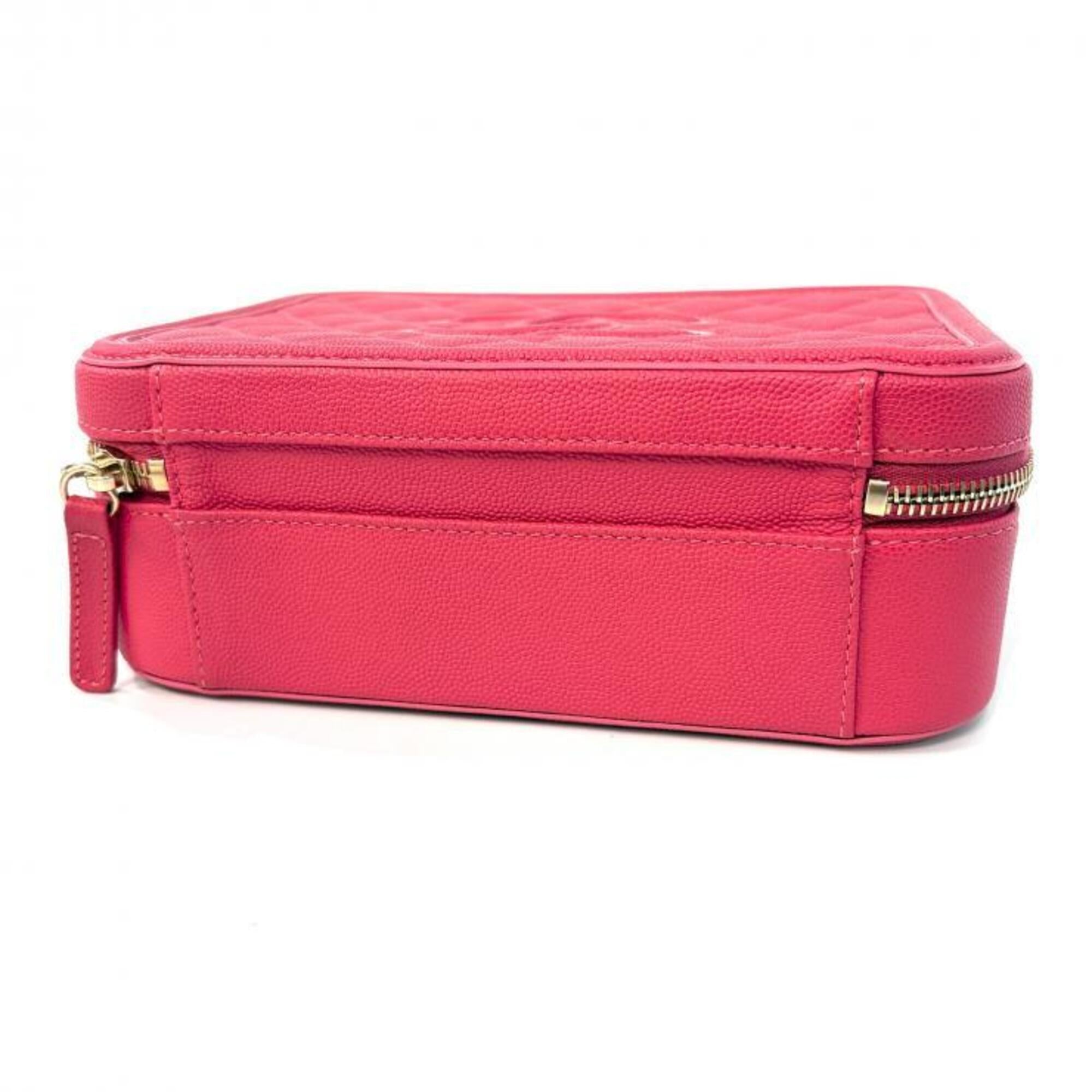 Chanel Pink Grained Calfskin Shoulder Bag (Pre-Owned)