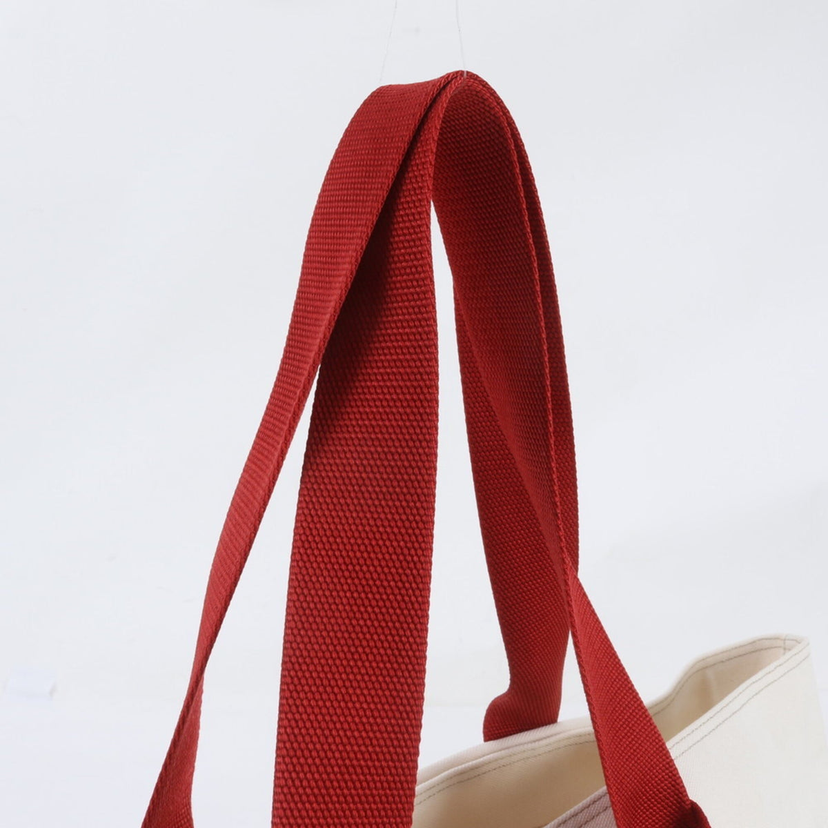 Pradasports Red Color White Handbag Shoulder Bag Tote Bag (Pre-Owned)