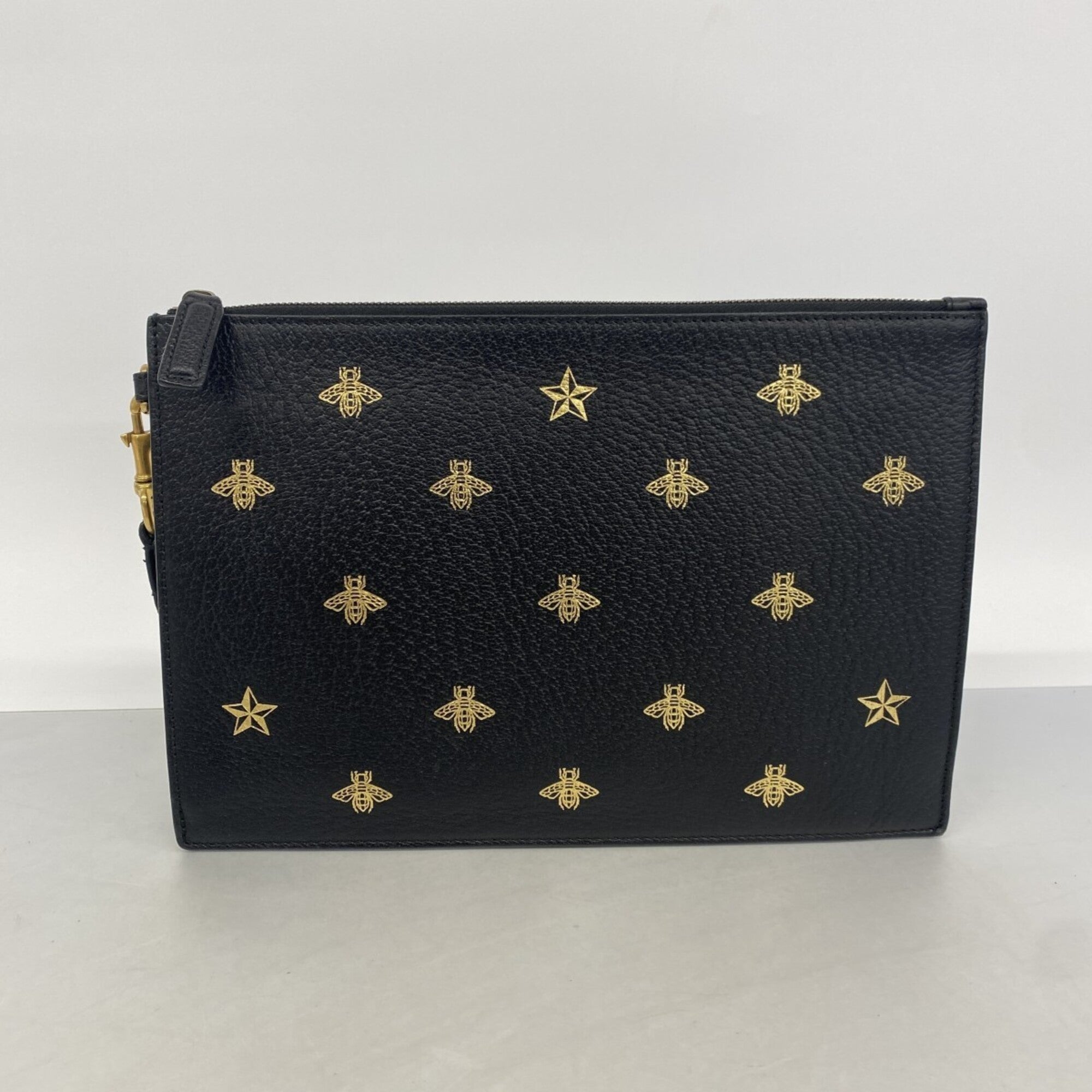 Gucci Black Leather Clutch Bag (Pre-Owned)