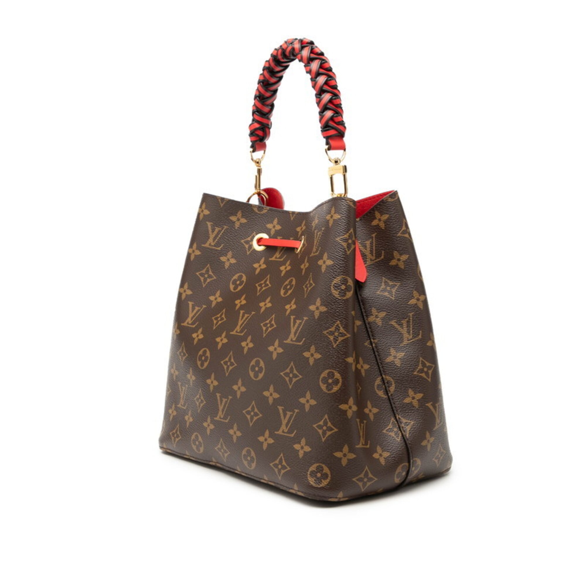 Louis Vuitton Brown Coquelicots Red Color Pvc Leather Handbag Shoulder Bag (Pre-Owned)