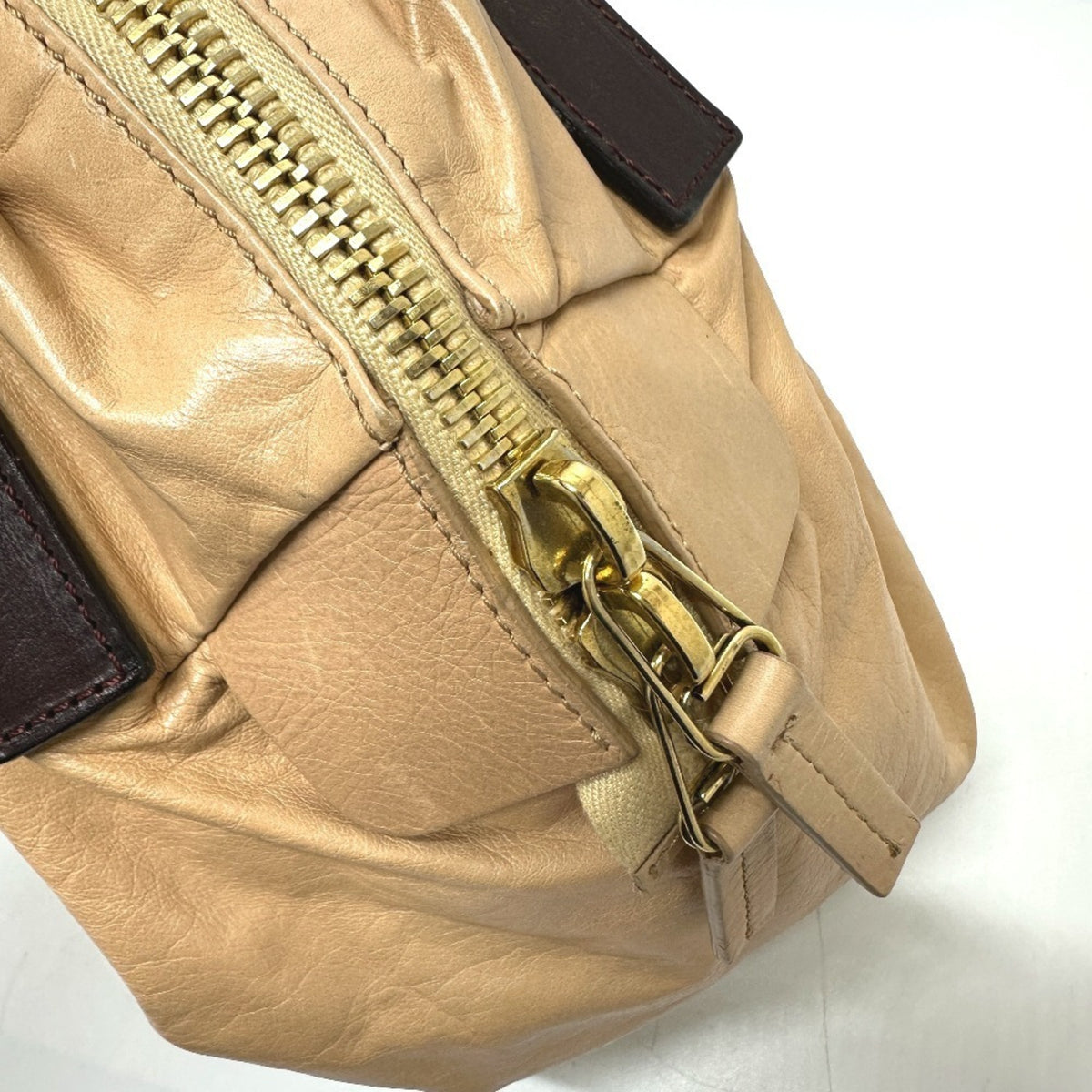 Celine Beige Leather Handbag Tote Bag (Pre-Owned)