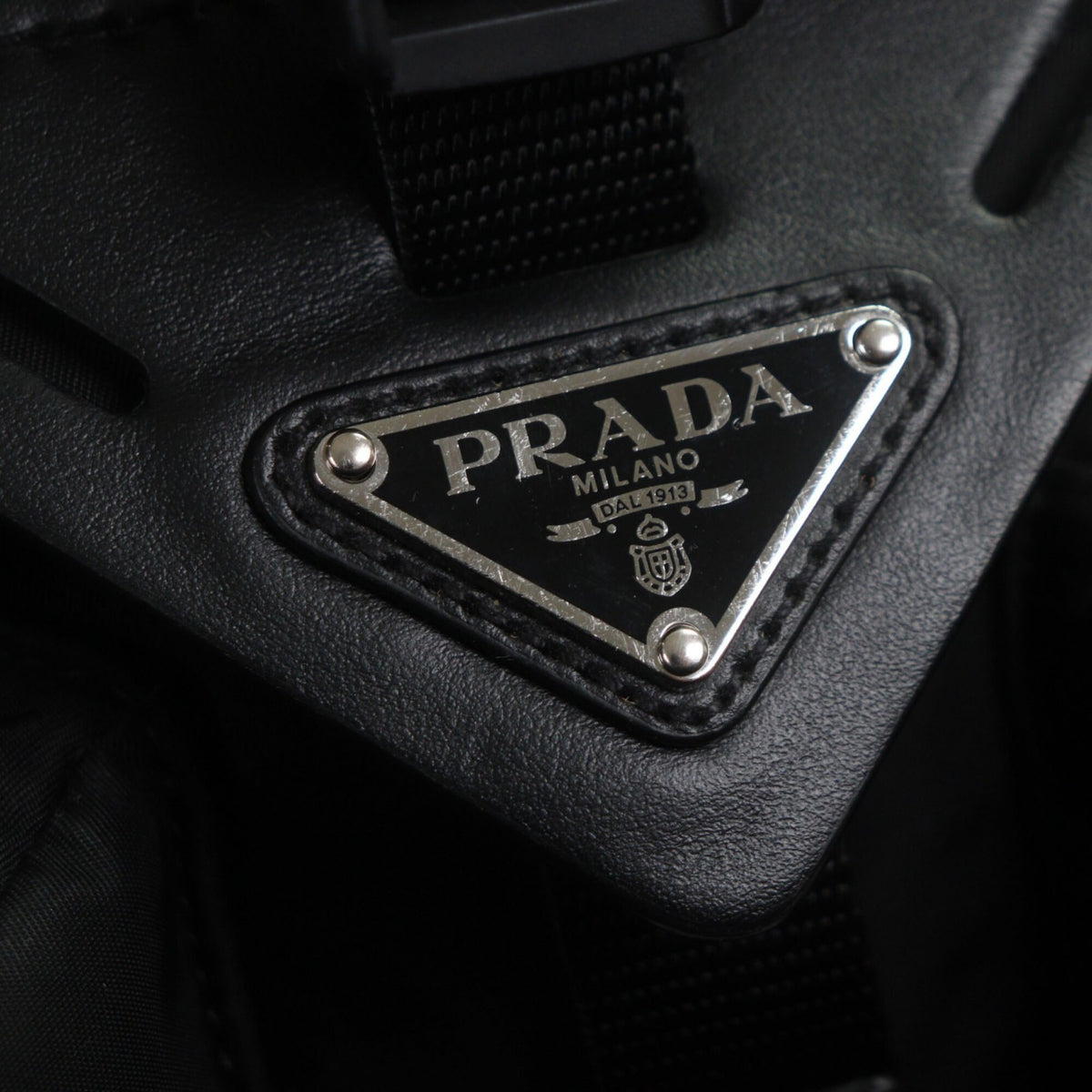 Prada Black Nylon Leather Shoulder Bag (Pre-Owned)