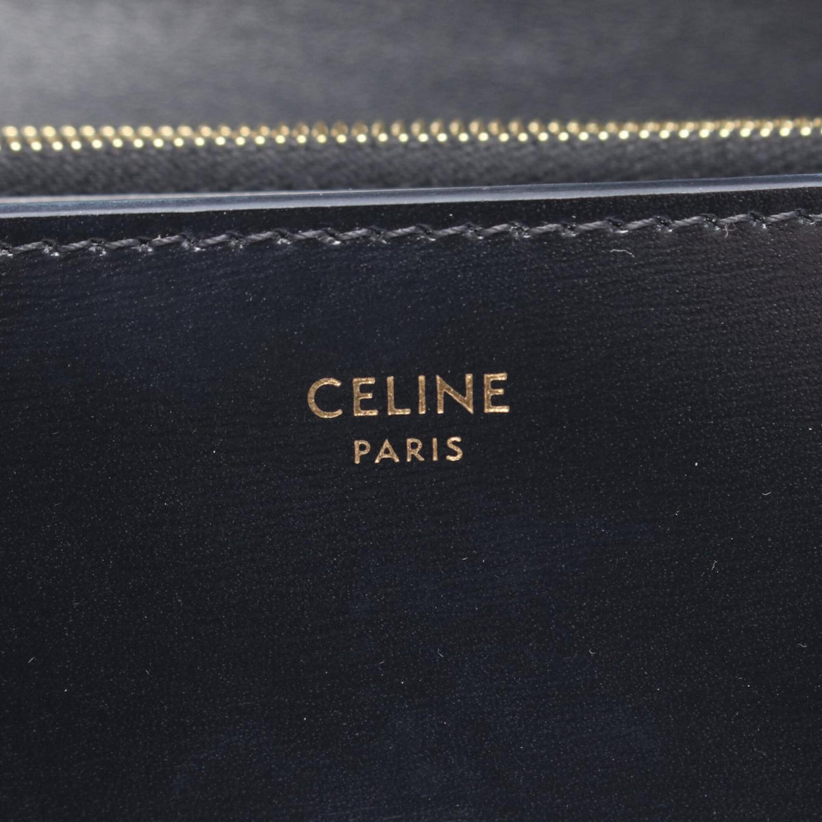 Celine Black Leather Long Wallet (Bi-Fold) (Pre-Owned)