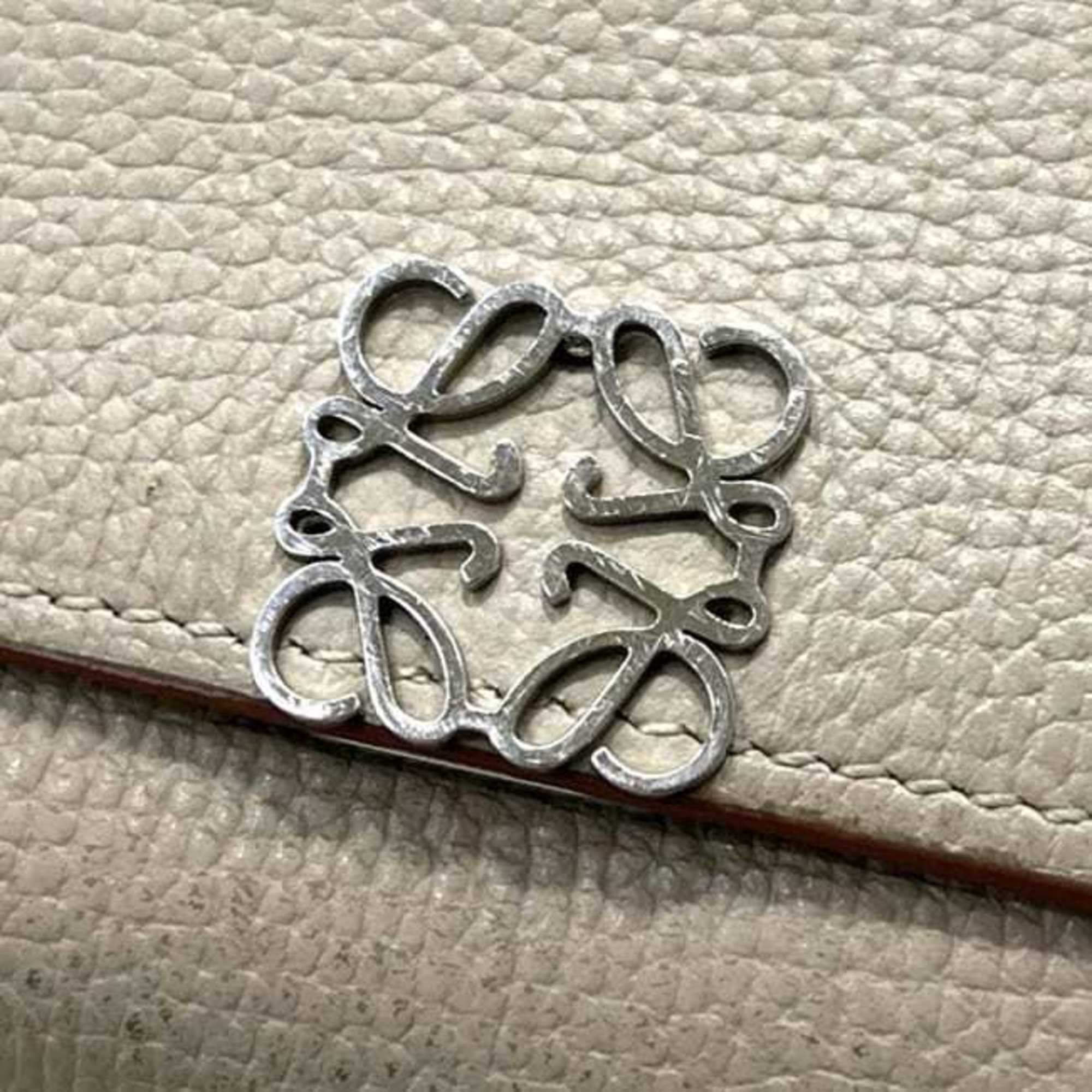 Loewe Beige Leather Wallet (Tri-Fold) (Pre-Owned)