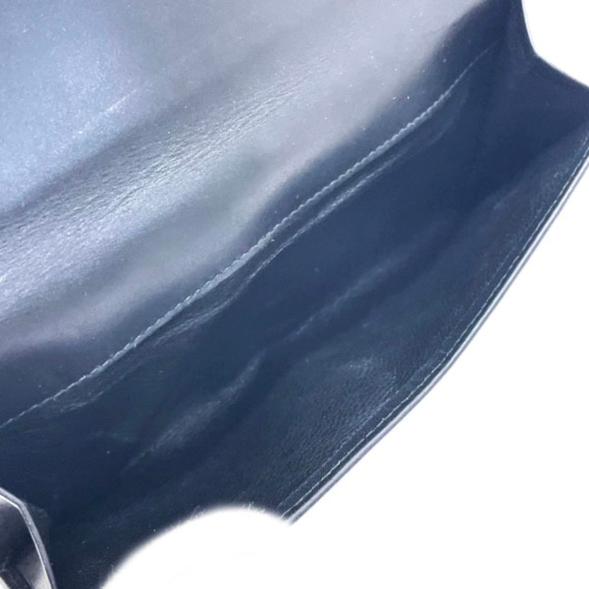 Gucci Black Leather Long Wallet (Bi-Fold) (Pre-Owned)