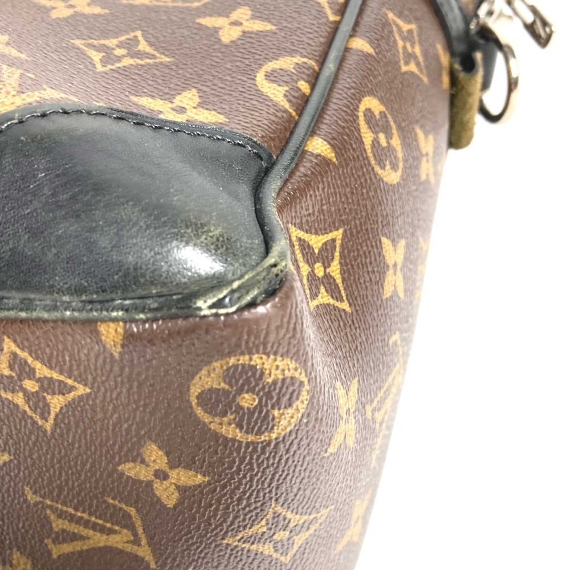 Louis Vuitton Black Brown Monogram Briefcase Handbag (Pre-Owned)
