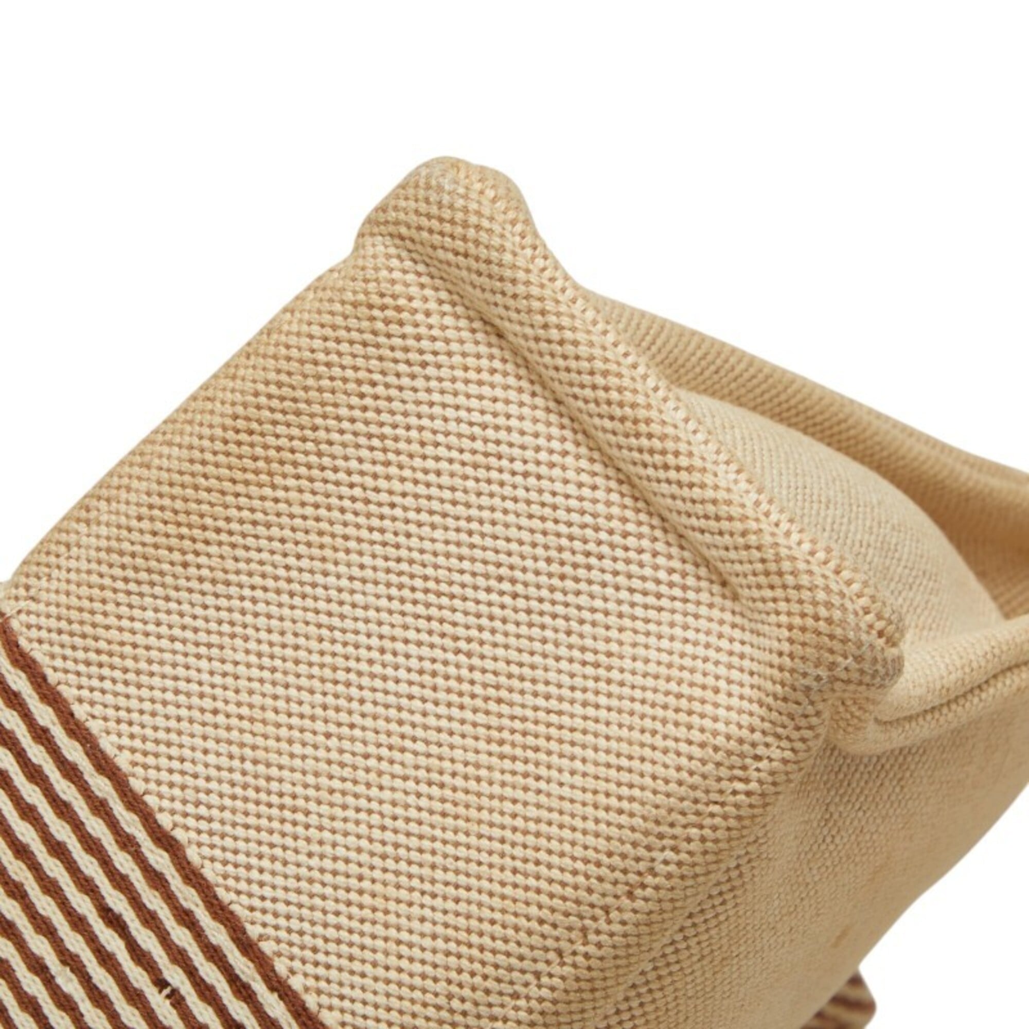 Hermes Beige Brown Canvas Tote Bag (Pre-Owned)