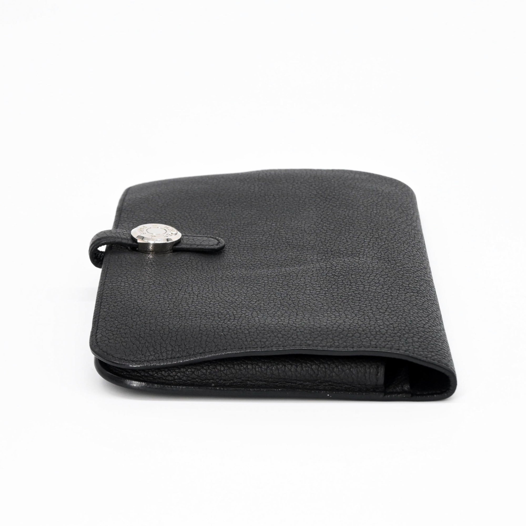Hermes Black Evercalf Leather Wallet (Bi-Fold) (Pre-Owned)