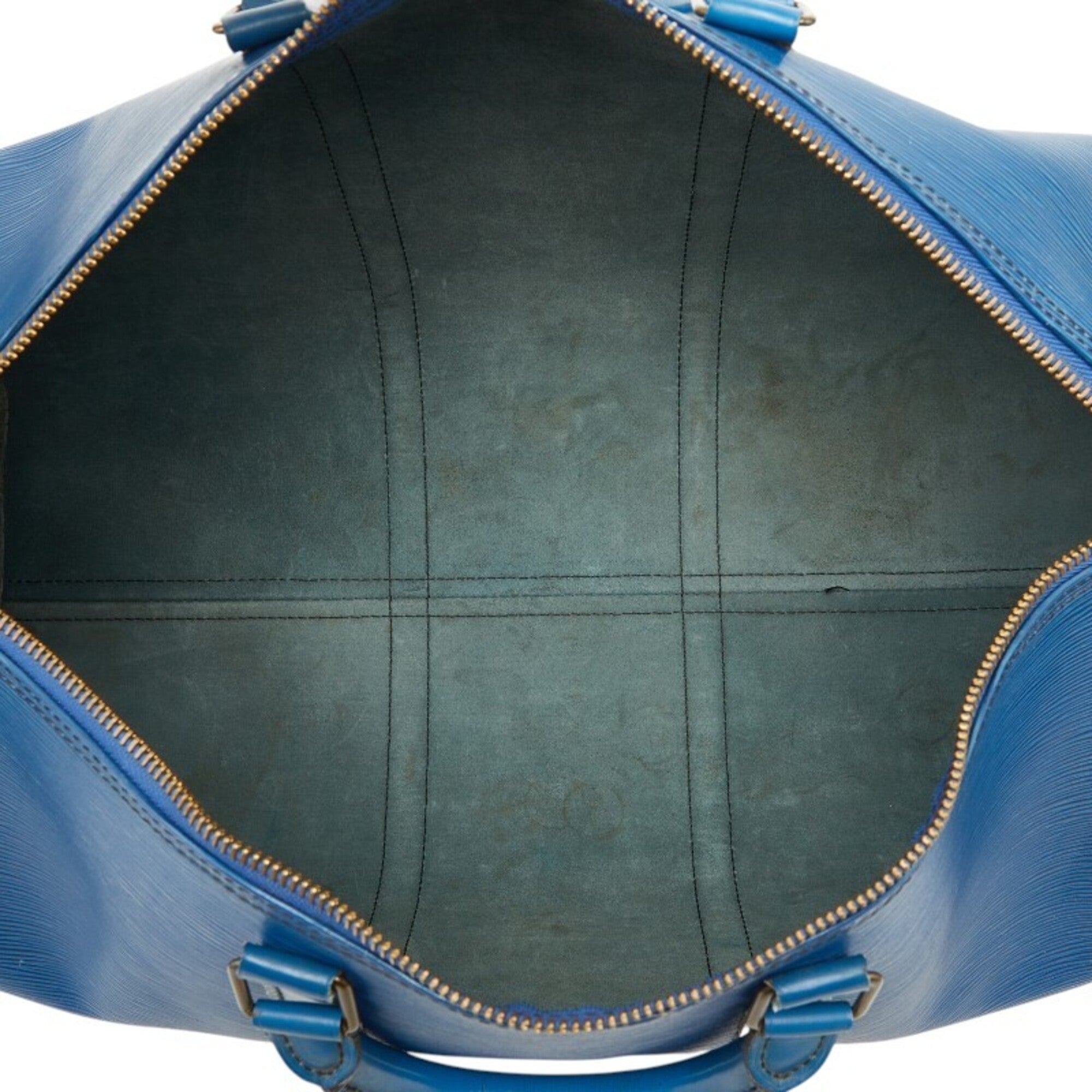 Louis Vuitton Epi Toledo Blue Leather Boston Bag (Pre-Owned)
