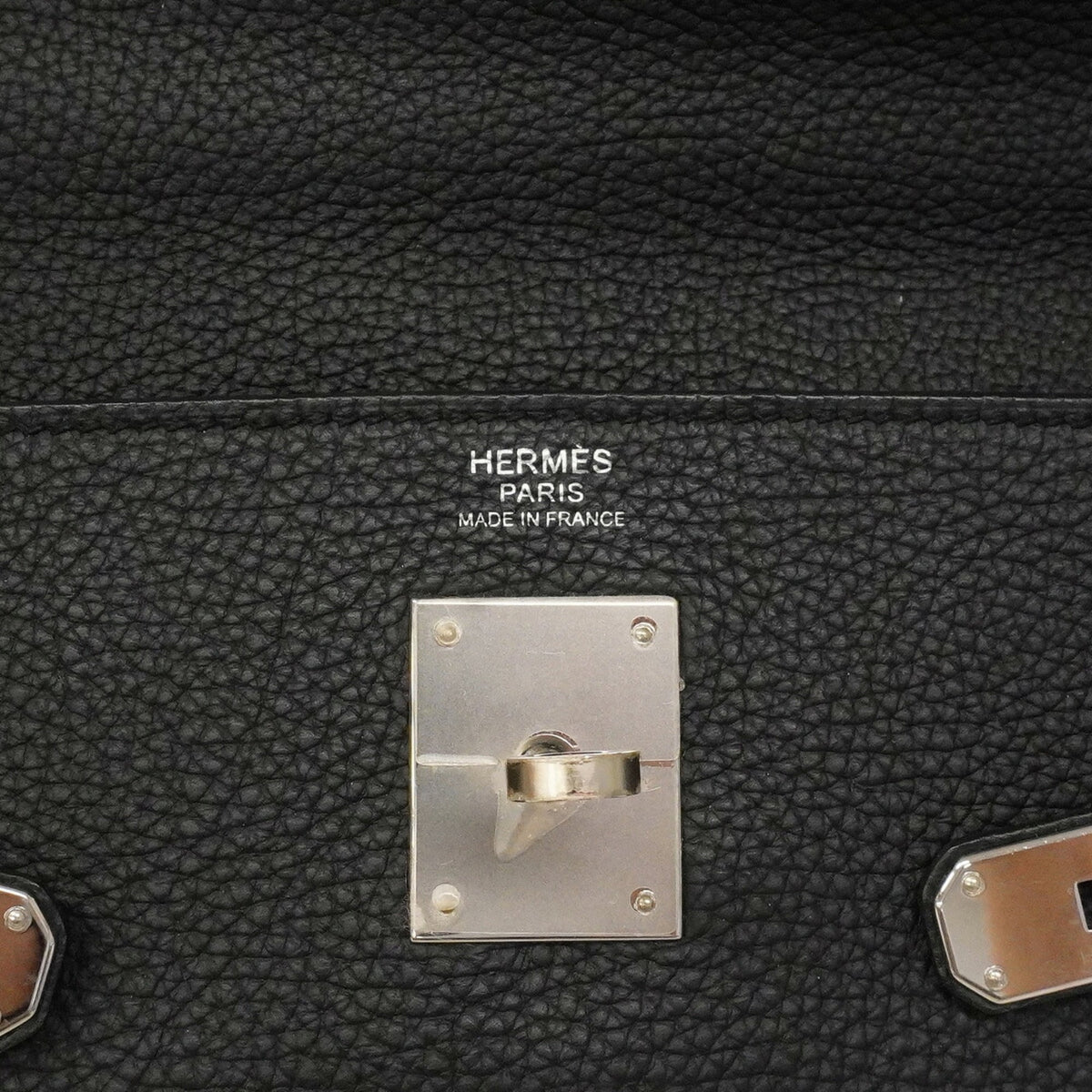 Hermes Black Togo Leather Handbag (Pre-Owned)