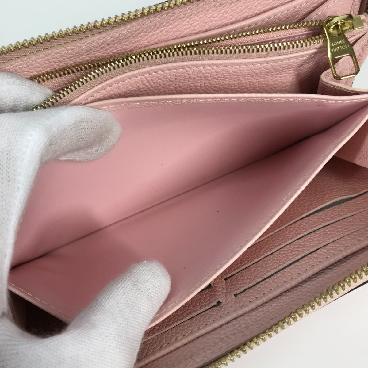 Louis Vuitton Pink Monogram Empreinte Leather Long Wallet (Bi-Fold) (Pre-Owned)