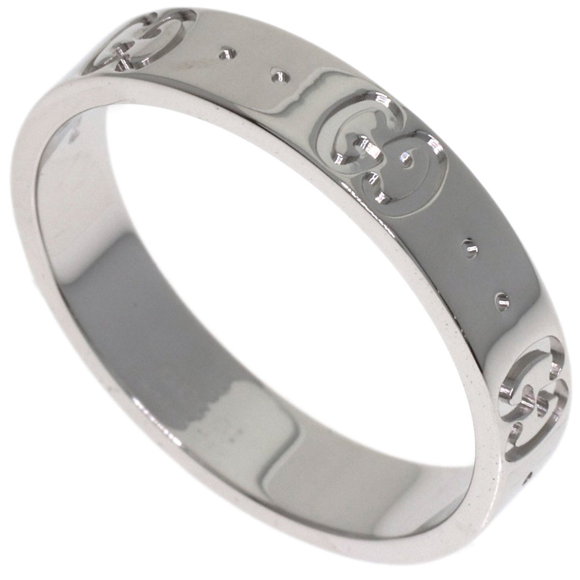 Gucci Icon White Gold (18K) Band Ring (Pre-Owned)
