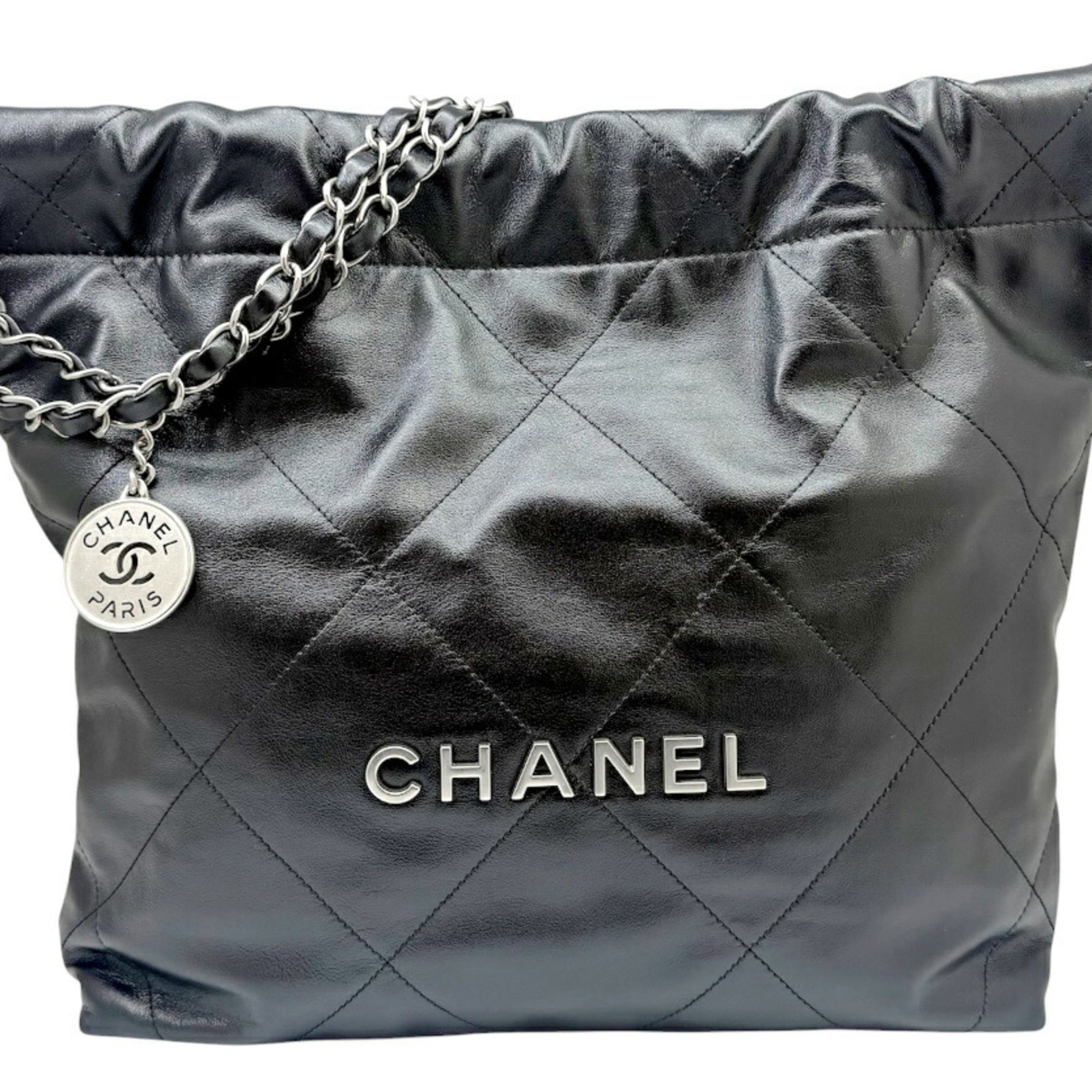 Chanel Black Leather Handbag (Pre-Owned)