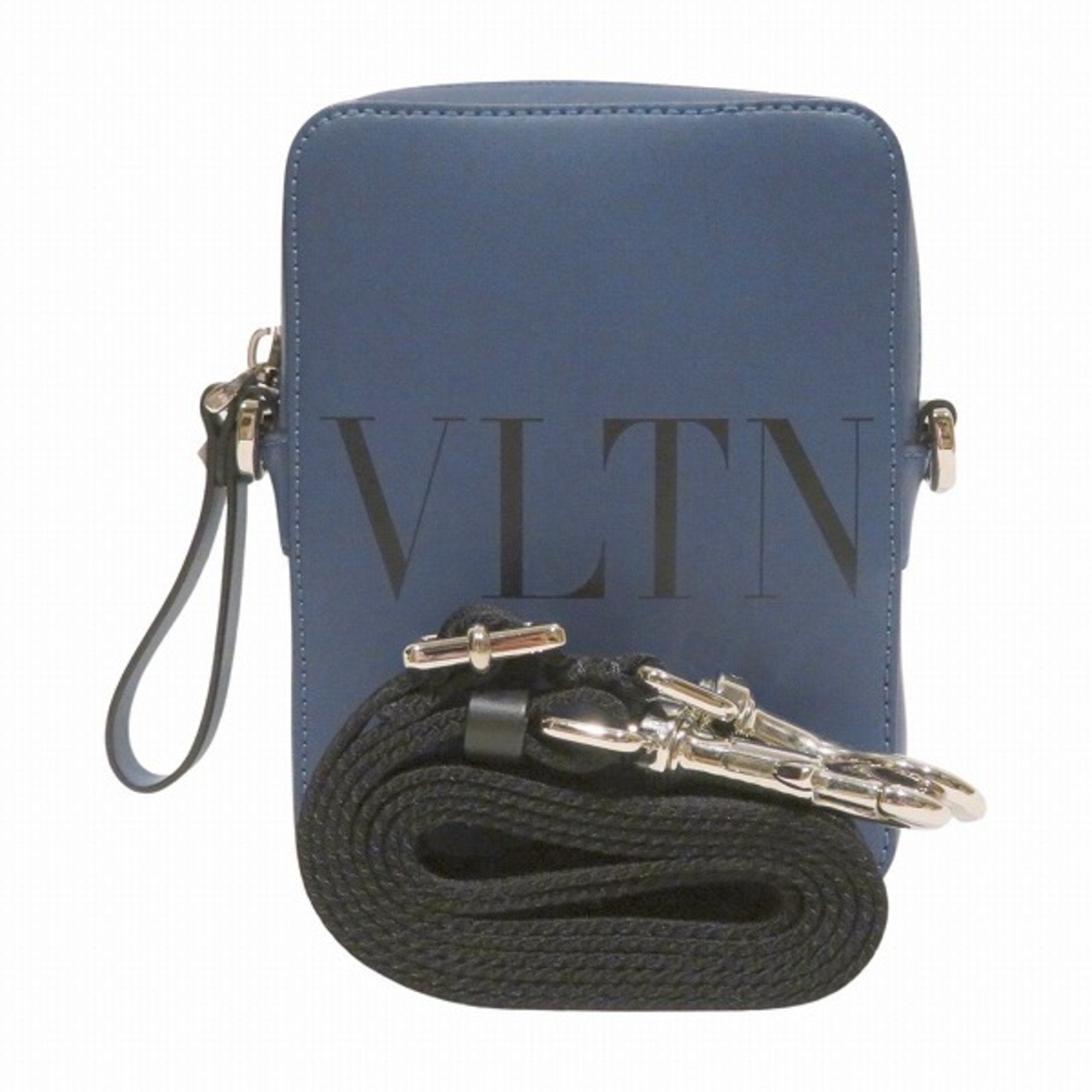 Valentino Blue Leather Shoulder Bag Sling Bag (Pre-Owned)