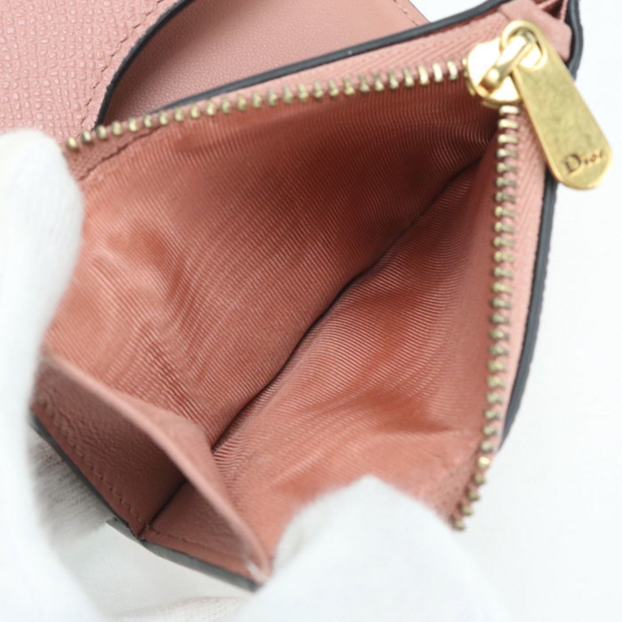 Christian Dior Pink Leather Wallet (Tri-Fold) (Pre-Owned)