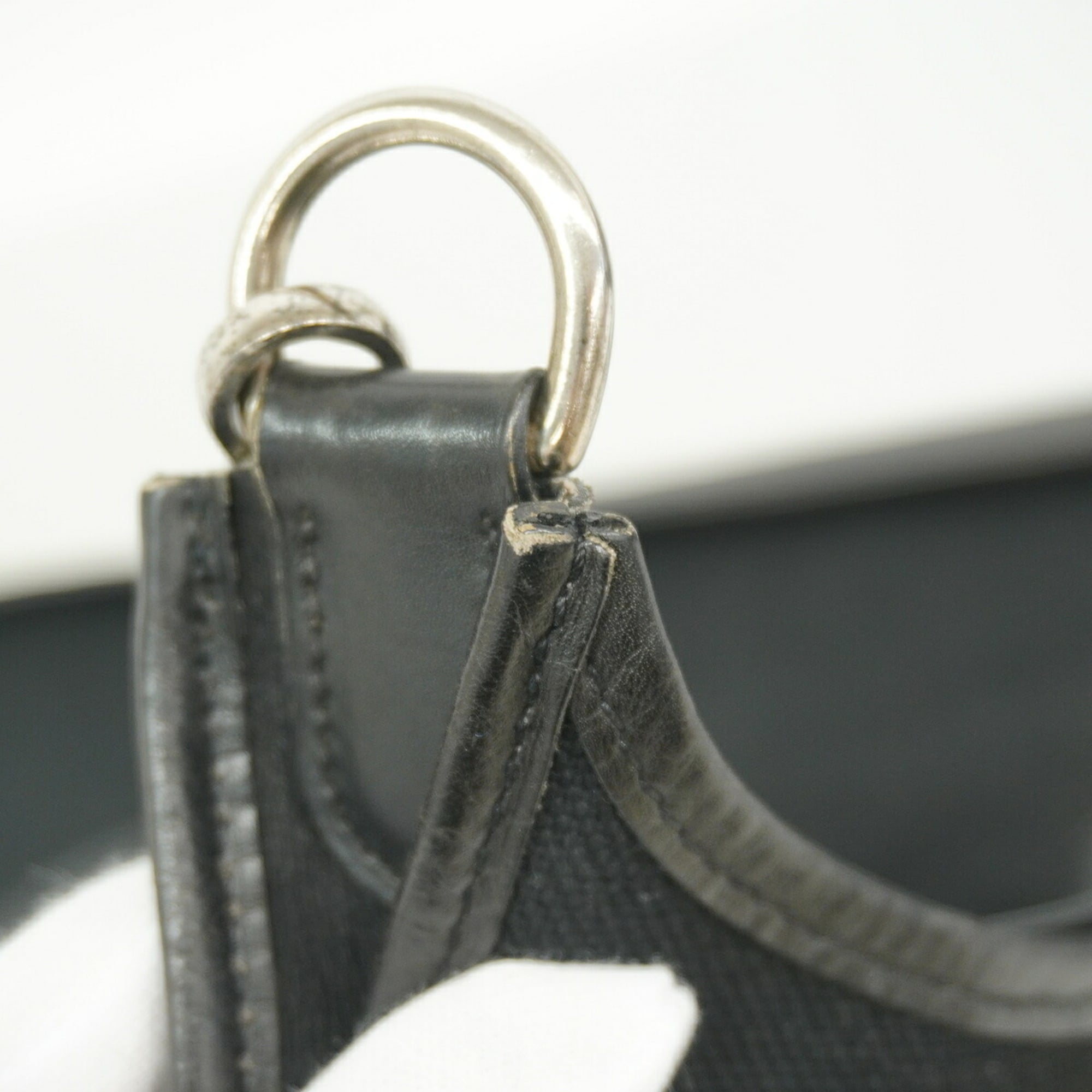 Hermes Black Toile Officier Shoulder Bag (Pre-Owned)