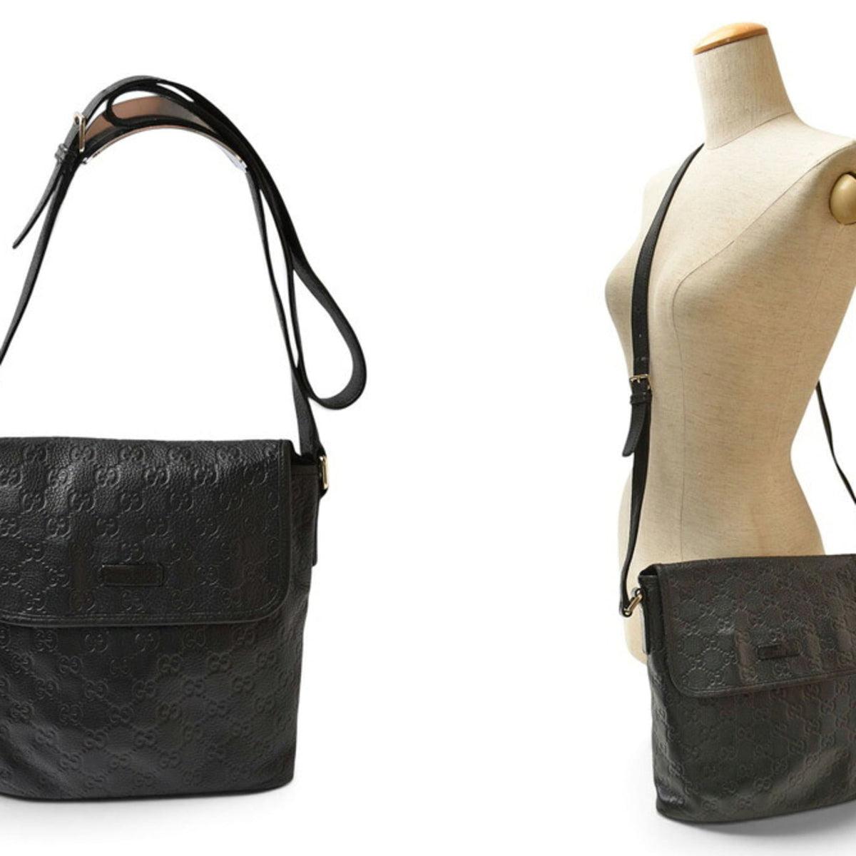 Gucci Black Leather Shoulder Bag (Pre-Owned)