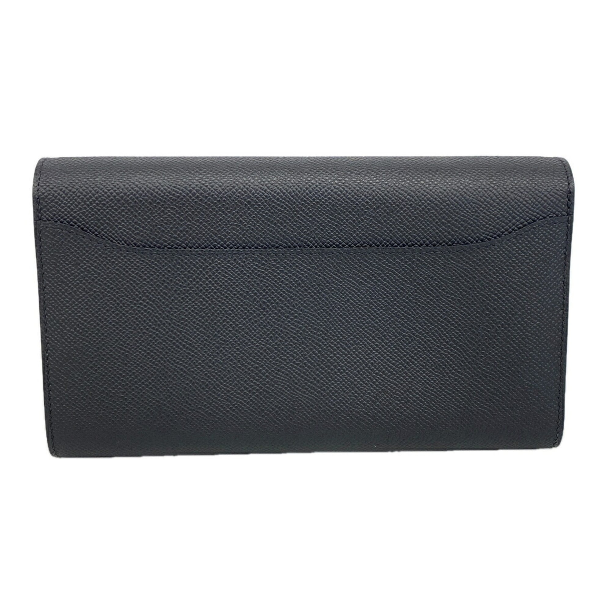 Hermes Black Leather Chain/Shoulder Wallet (Pre-Owned)