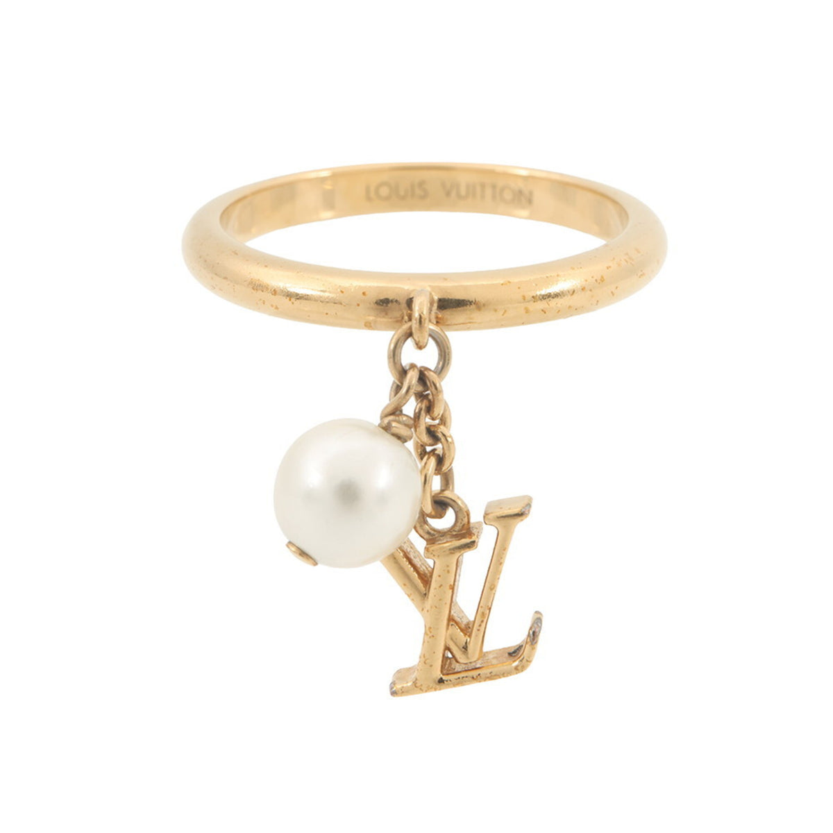 Louis Vuitton Gold Gold Plating Band Ring (Pre-Owned)