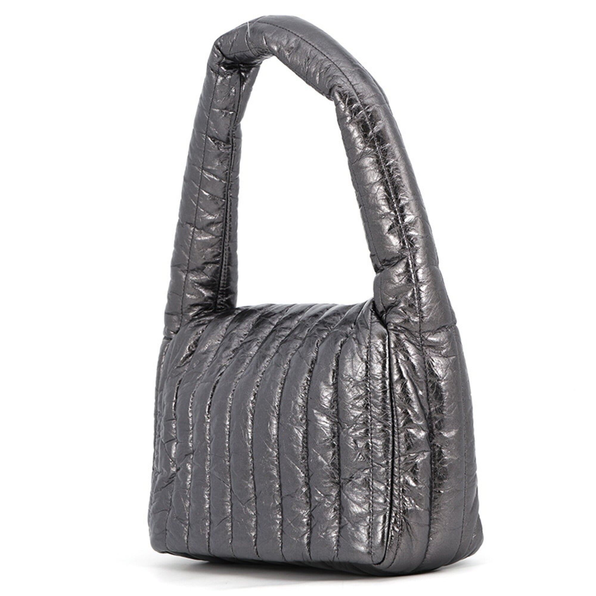 Balenciaga Metallic Gray Leather Shoulder Bag (Pre-Owned)