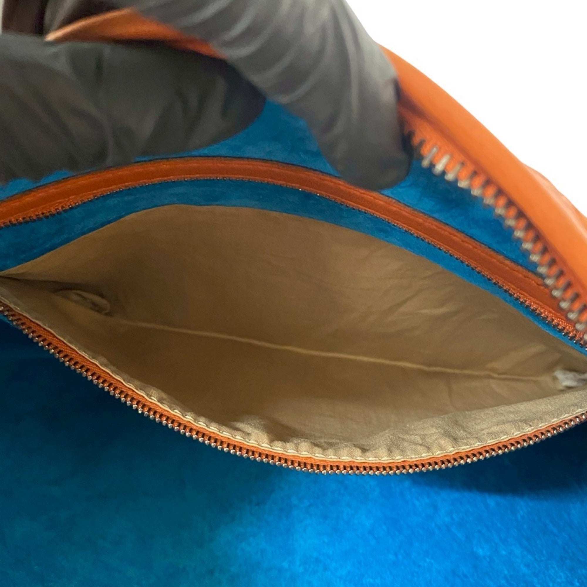 Bottega Veneta Orange Leather Handbag Tote Bag (Pre-Owned)