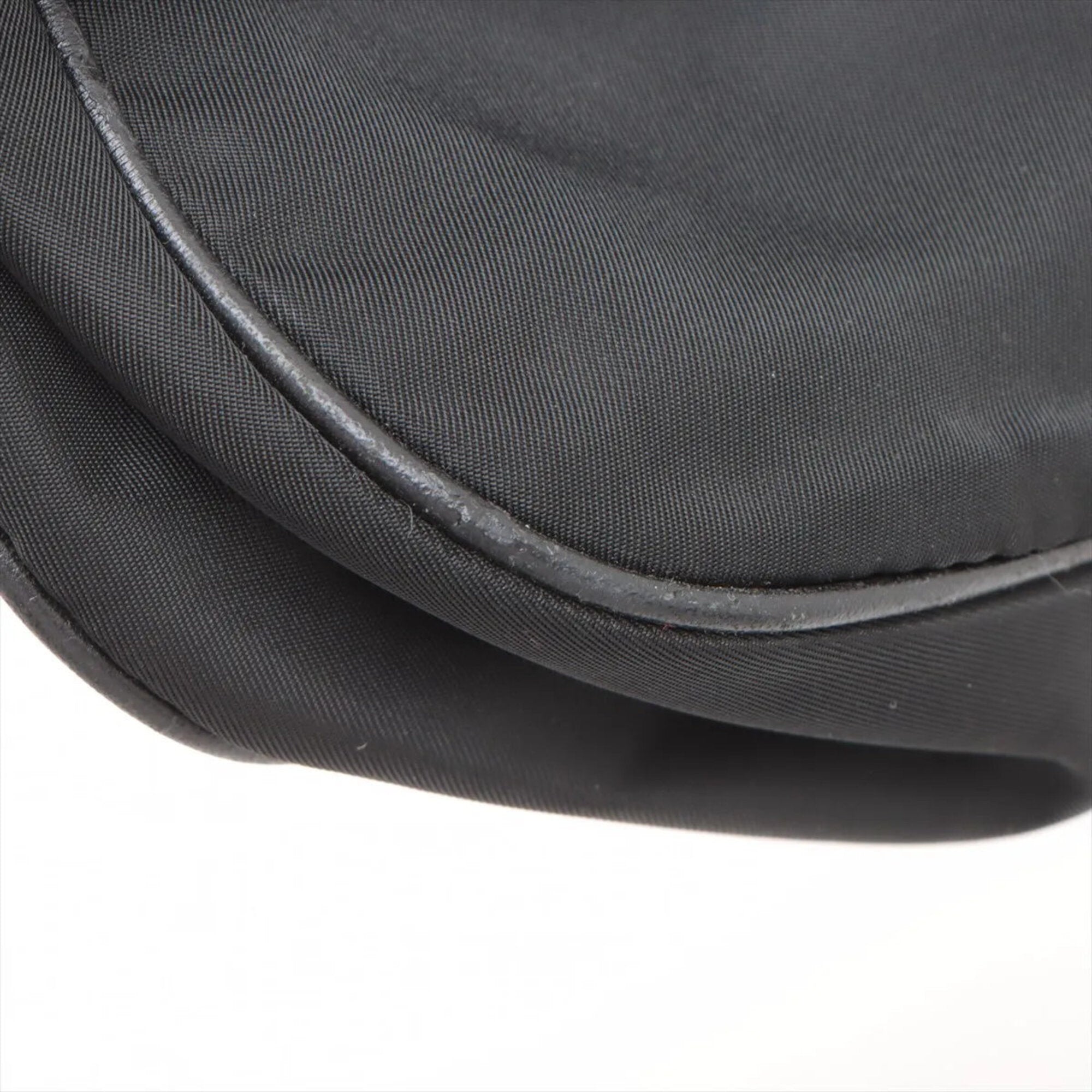 Prada Black Nylon Leather Shoulder Bag (Pre-Owned)