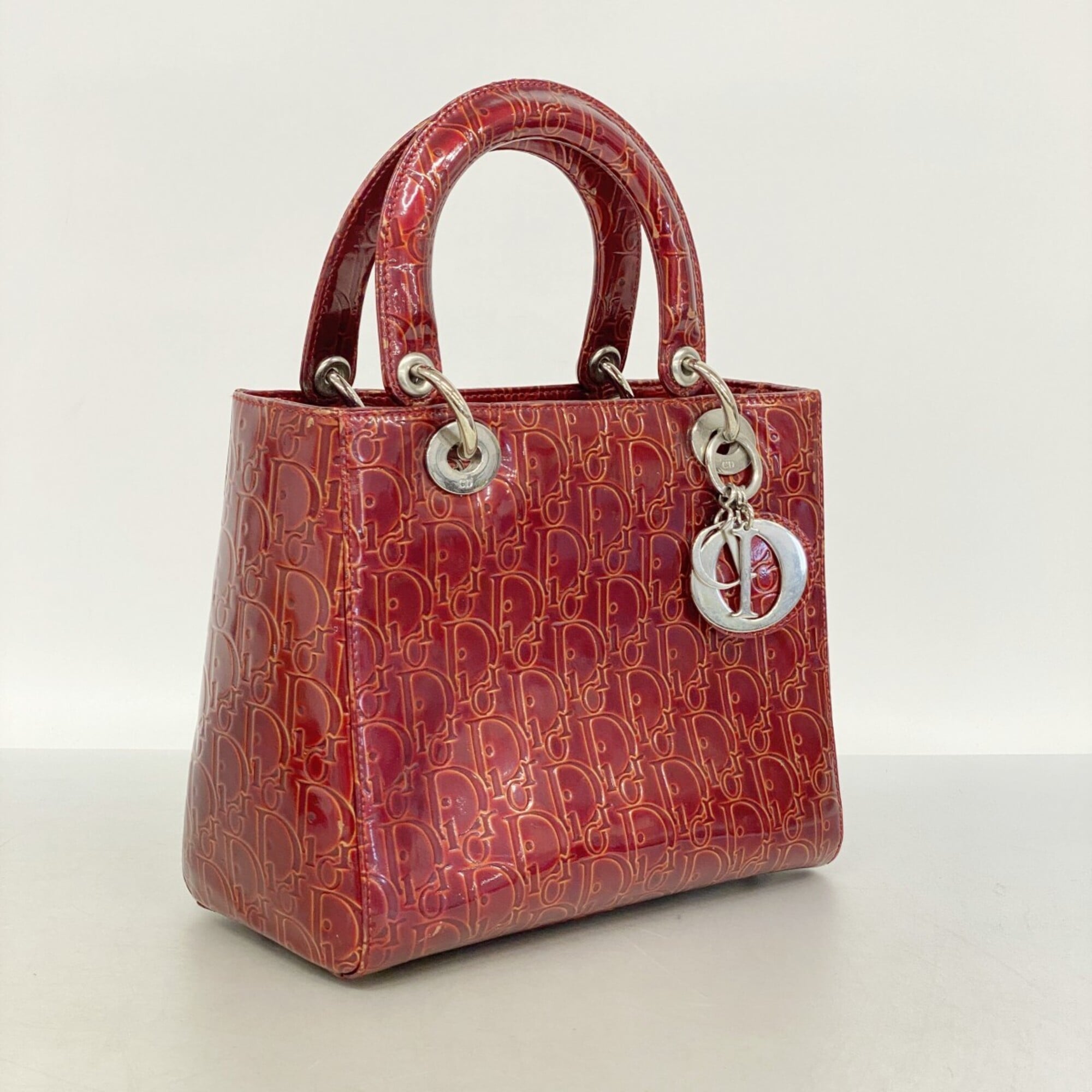 Christian Dior Red Color Leather Handbag (Pre-Owned)
