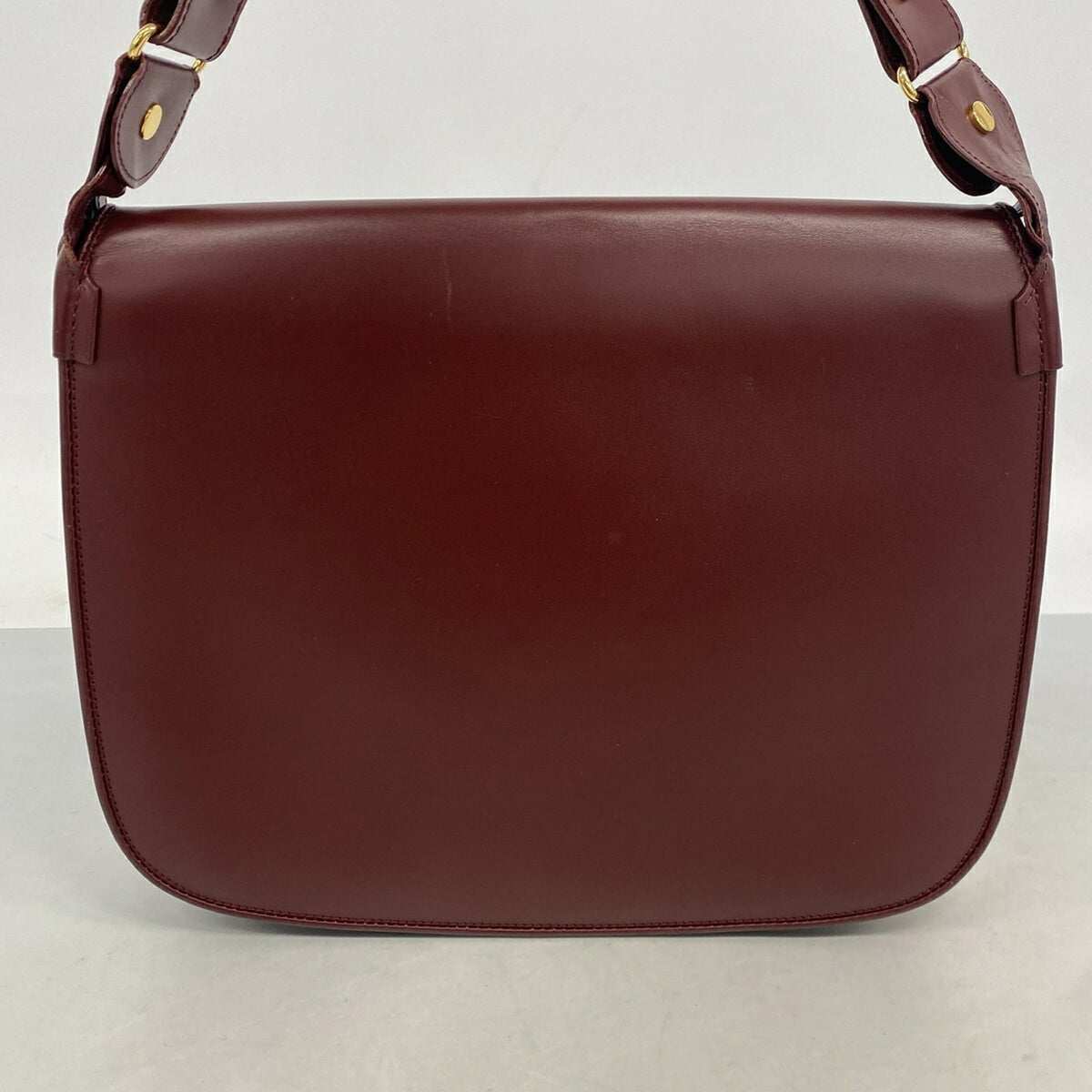 Cartier Bordeaux Leather Shoulder Bag (Pre-Owned)