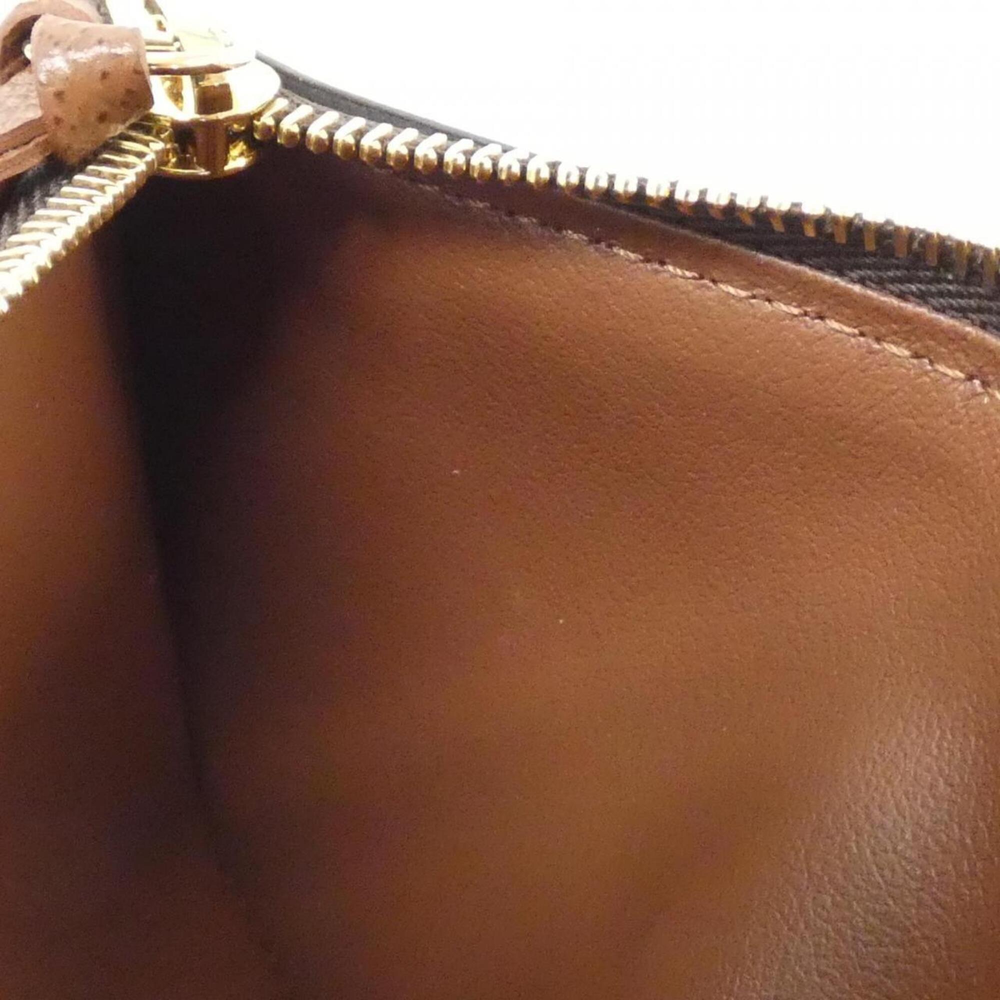 Louis Vuitton Marron Coated Canvas Wallet (Tri-Fold) (Pre-Owned)