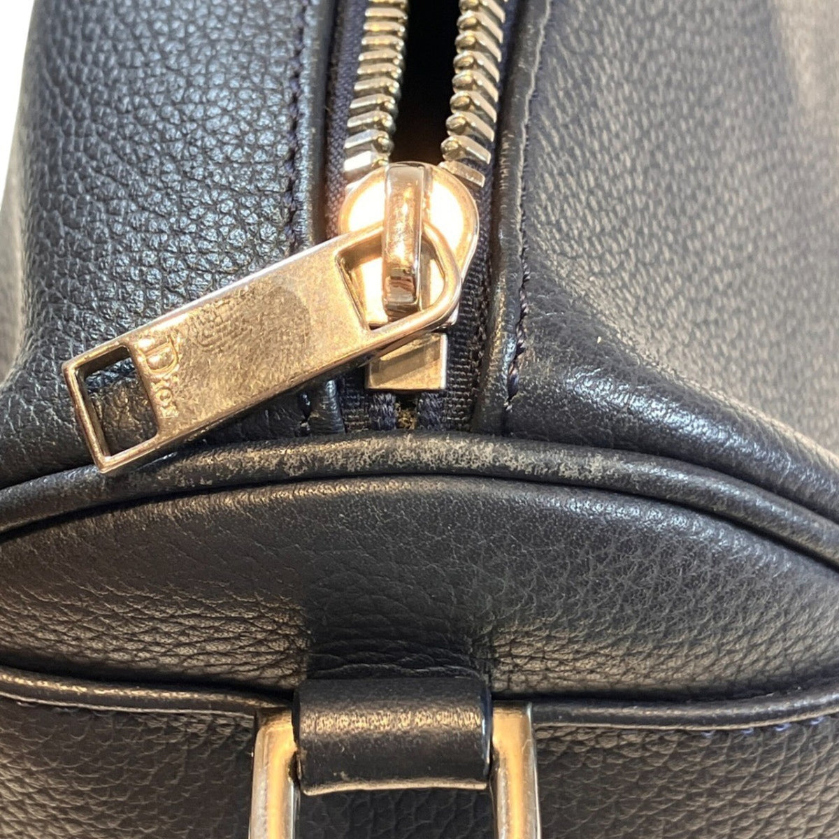 Christian Dior Navy Leather Shoulder Bag (Pre-Owned)