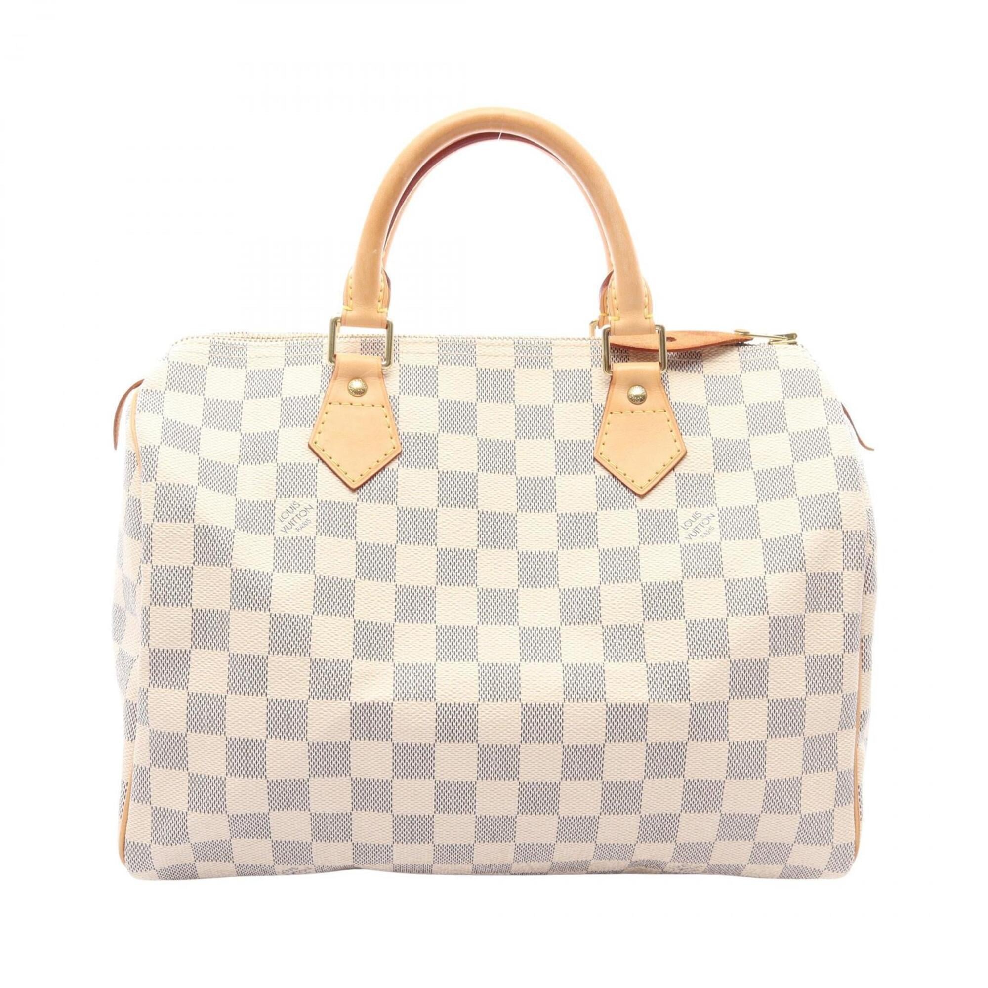 Louis Vuitton White Pvc Coated Canvas Leather Handbag (Pre-Owned)