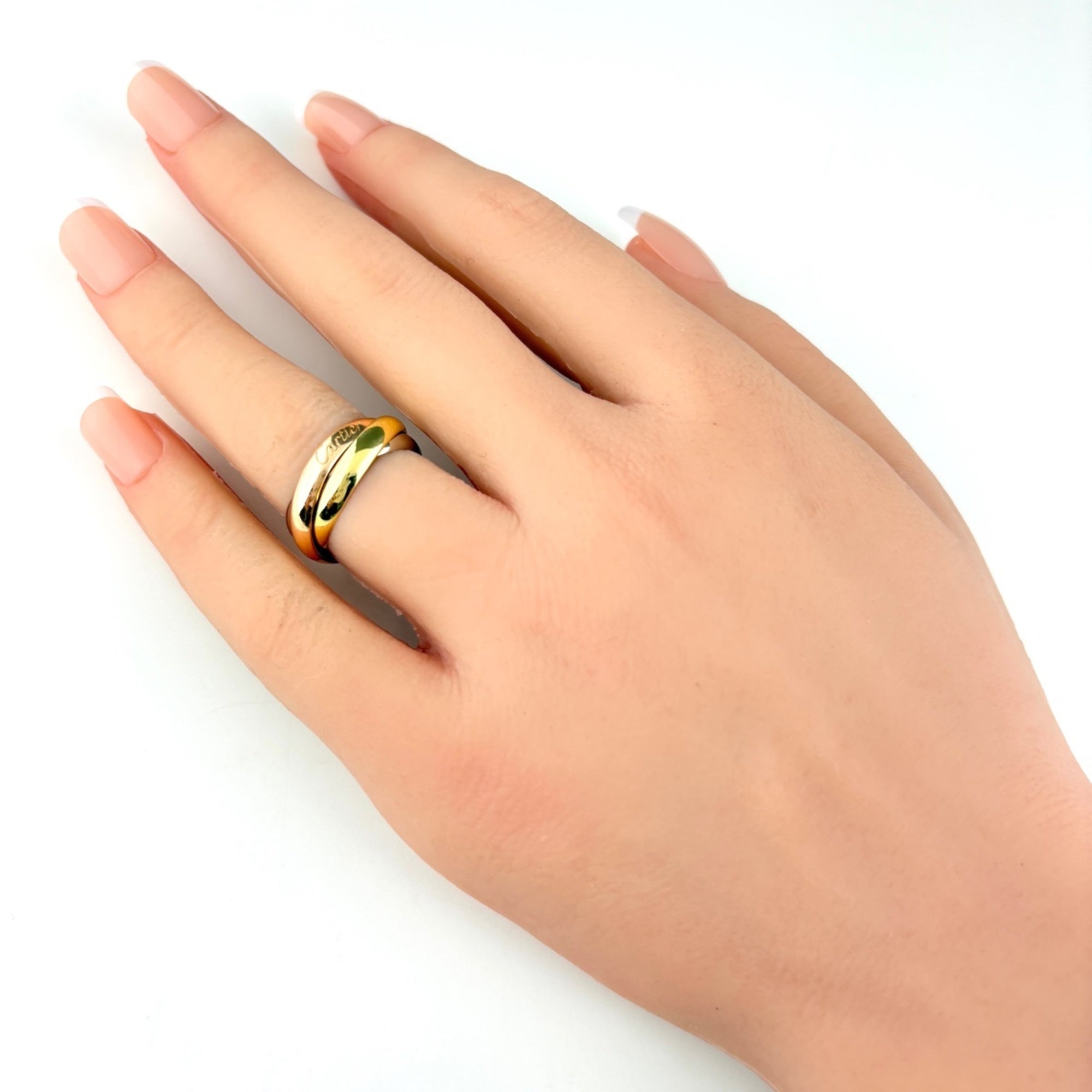 Cartier Pink Gold White Gold Yellow Gold Yellow Gold (18K) Pink Gold (18K) White Gold (18K) Band Ring (Pre-Owned)