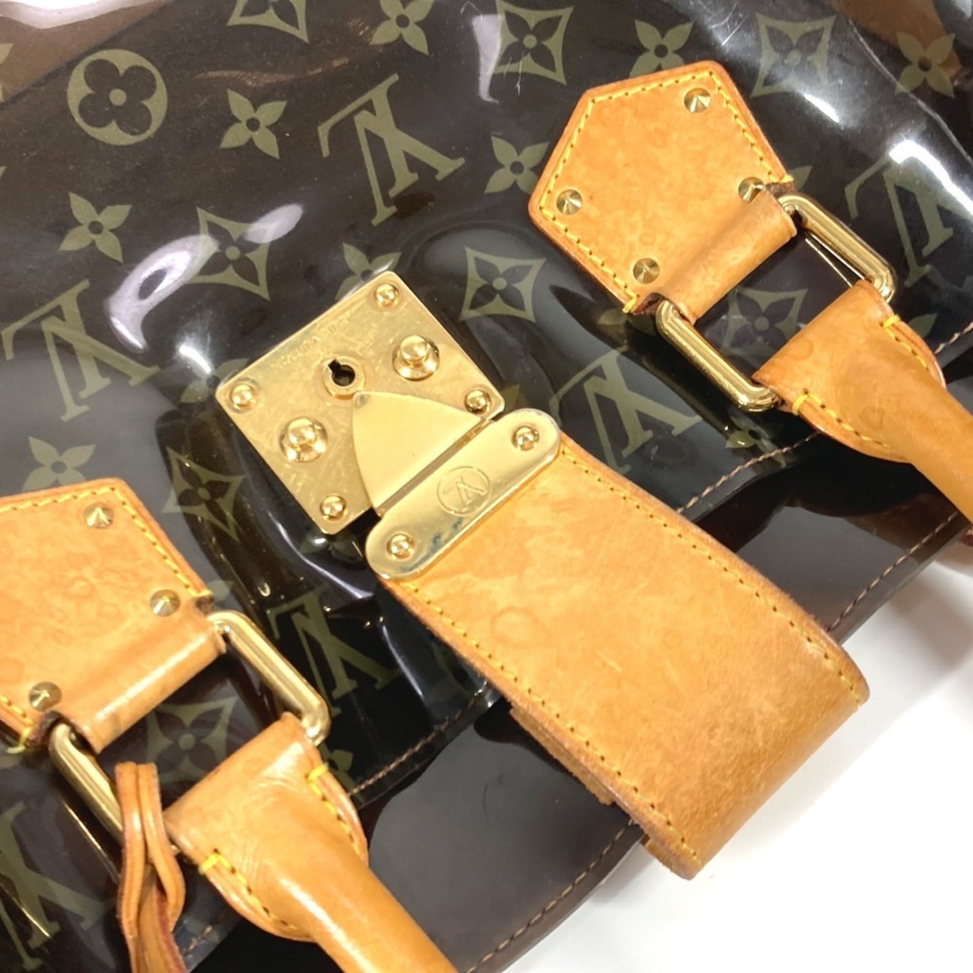 Louis Vuitton Brown Vinyl Shoulder Bag Tote Bag (Pre-Owned)